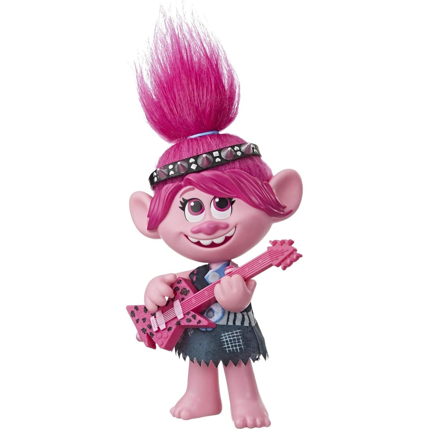 Muñeca Poppy Trolls DreamWorks Pop-to-Rock con 2 Looks y Sonidos