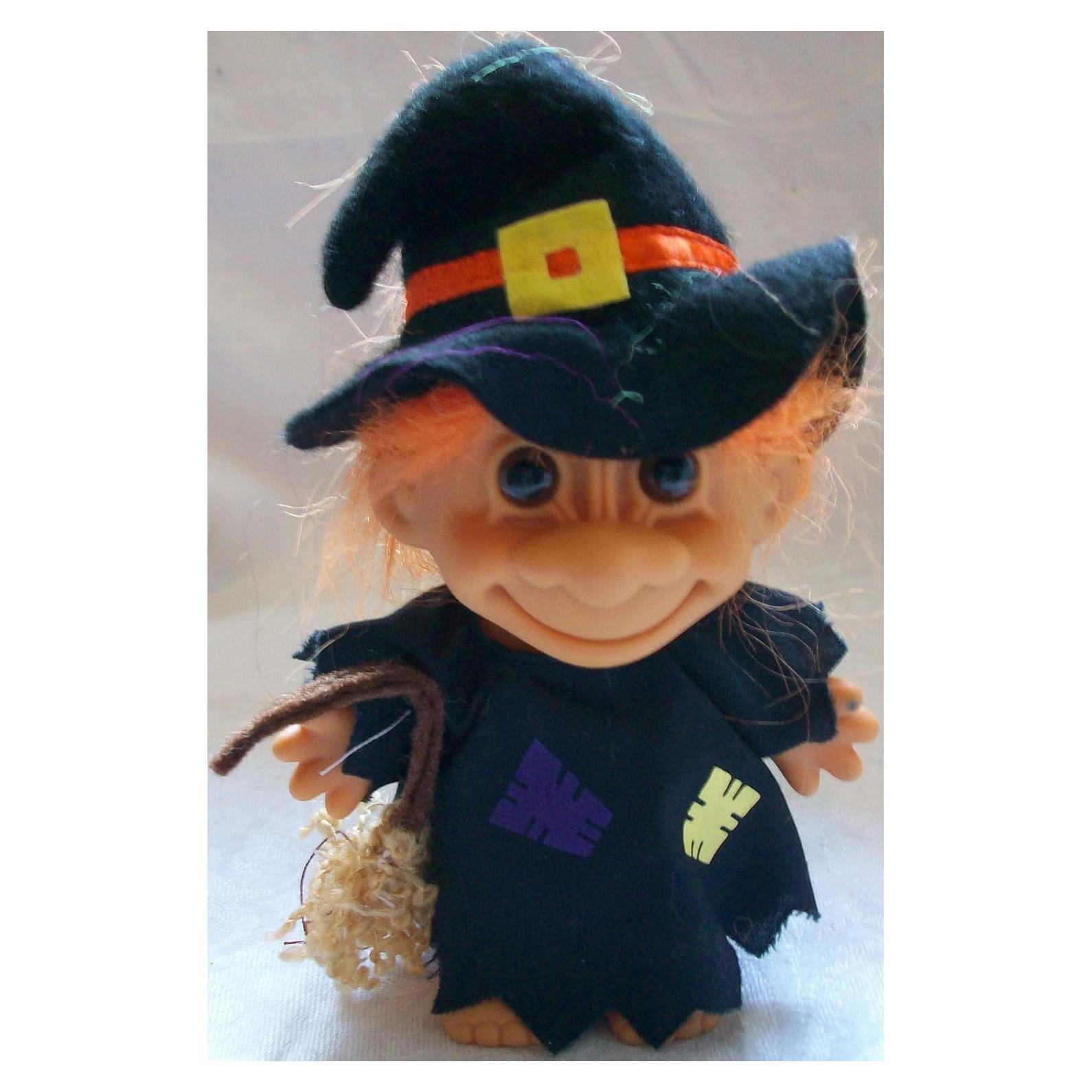 Muñeca Troll de Suerte Russ Berrie 7.62 cm Pelo Naranja