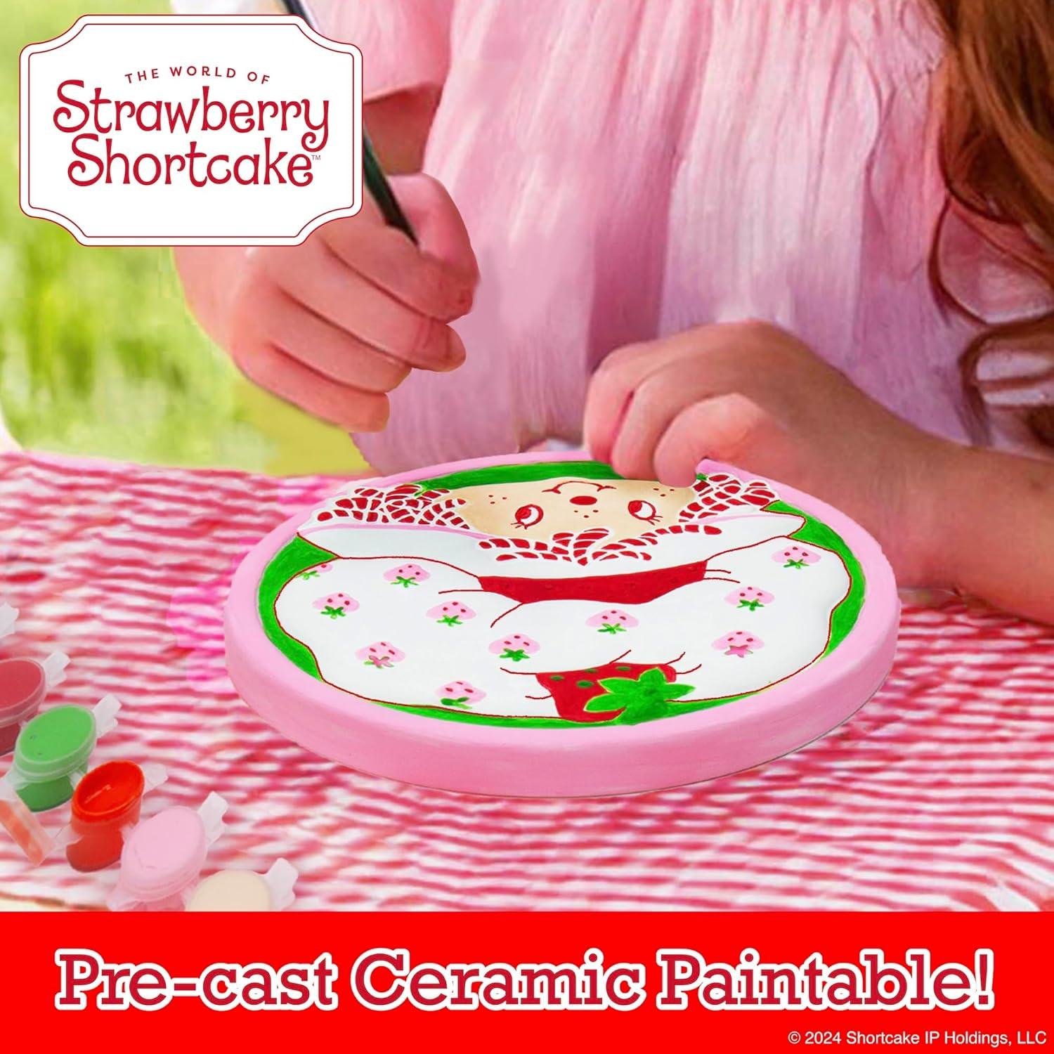 Kit de Manualidades Pinta Tu Propio Piedra de Jardín Pastel de Fresa