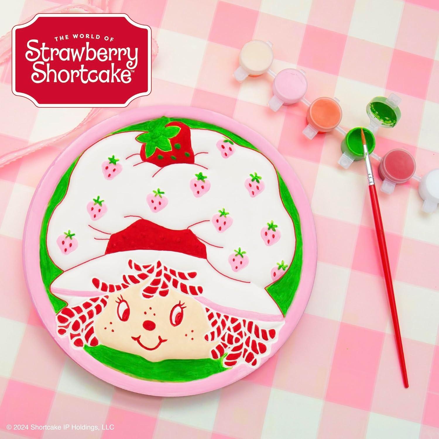 Kit de Manualidades Pinta Tu Propio Piedra de Jardín Pastel de Fresa