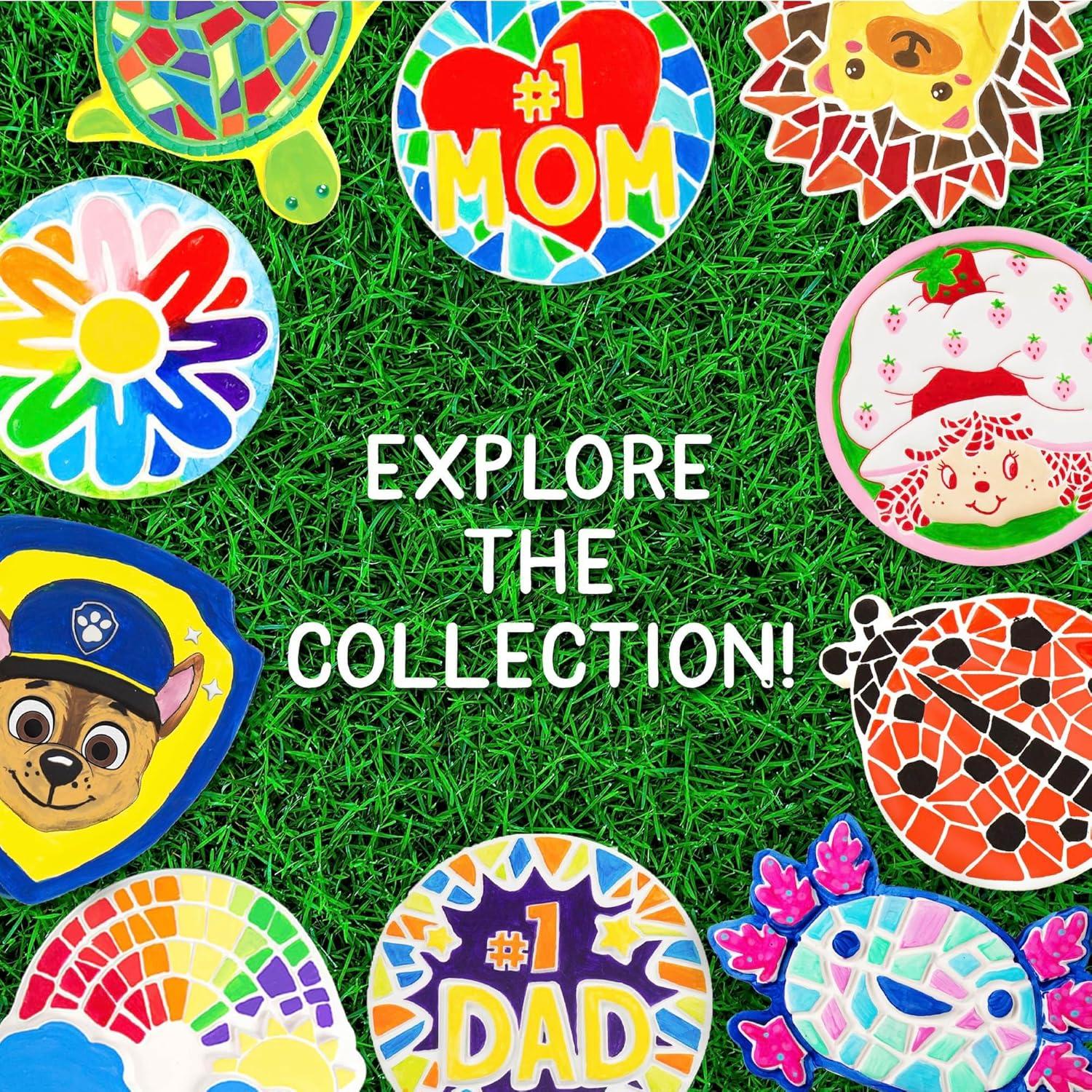 Kit de Manualidades Pinta Tu Propio Piedra de Jardín Pastel de Fresa