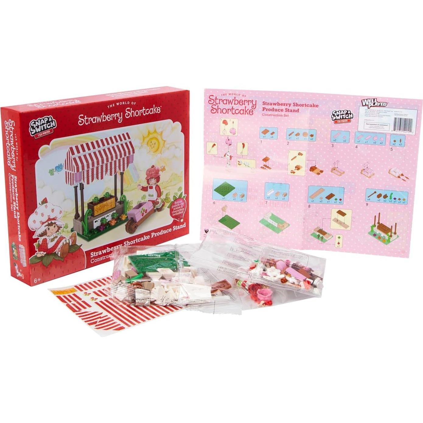 Conjunto de Juguete Puesto de Frutas Pastel de Fresa 123 Piezas