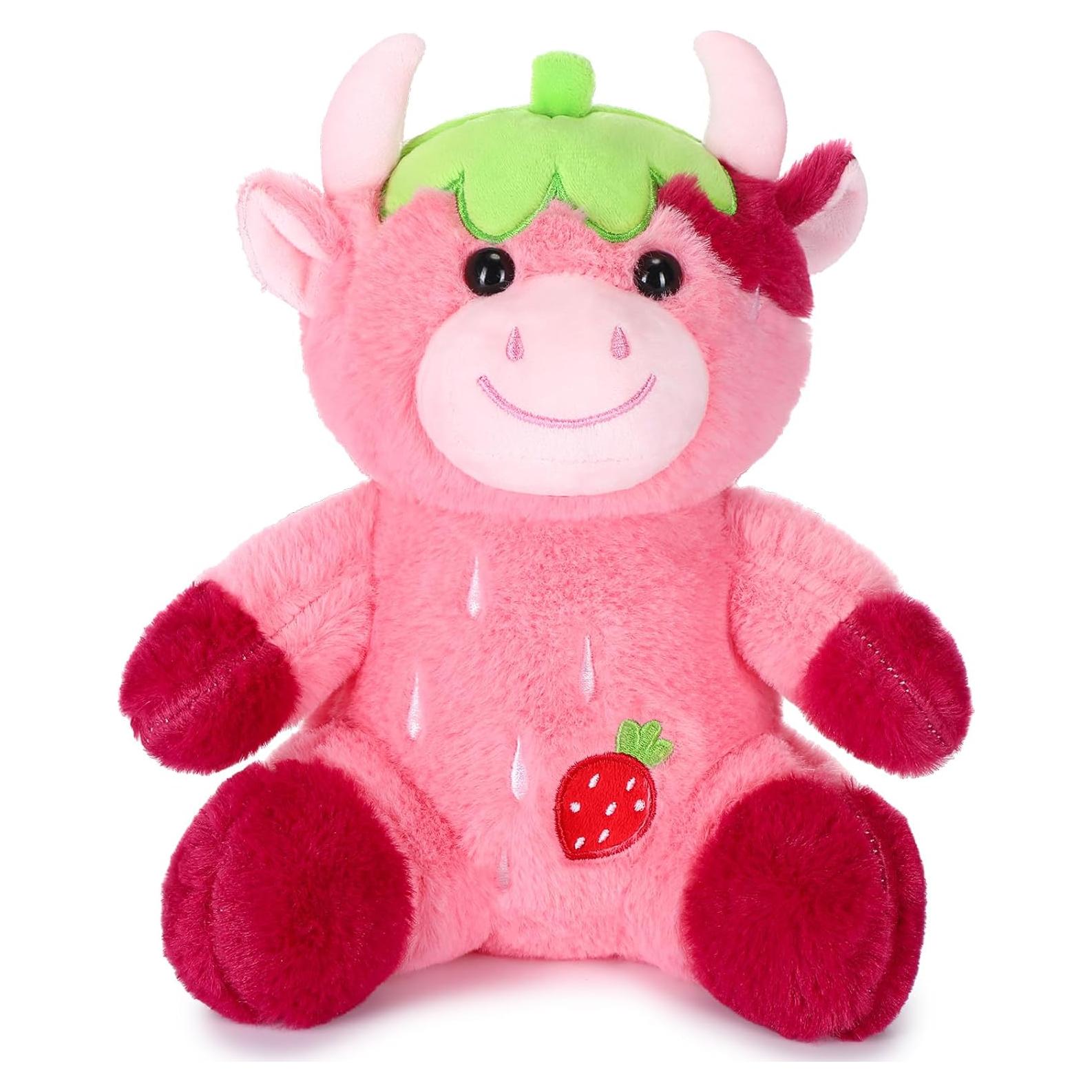 Peluche de Vaca Rosa HyDren 25 cm Suave y Lindo para Niños