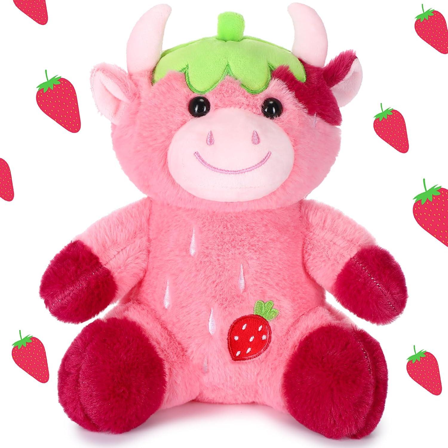 Peluche de Vaca Rosa HyDren 25 cm Suave y Lindo para Niños