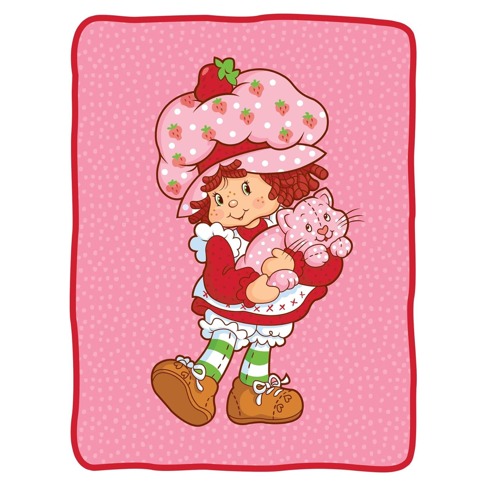 Manta de Pastel de Fresa Surreal Entertainment 114x152 cm Rosa