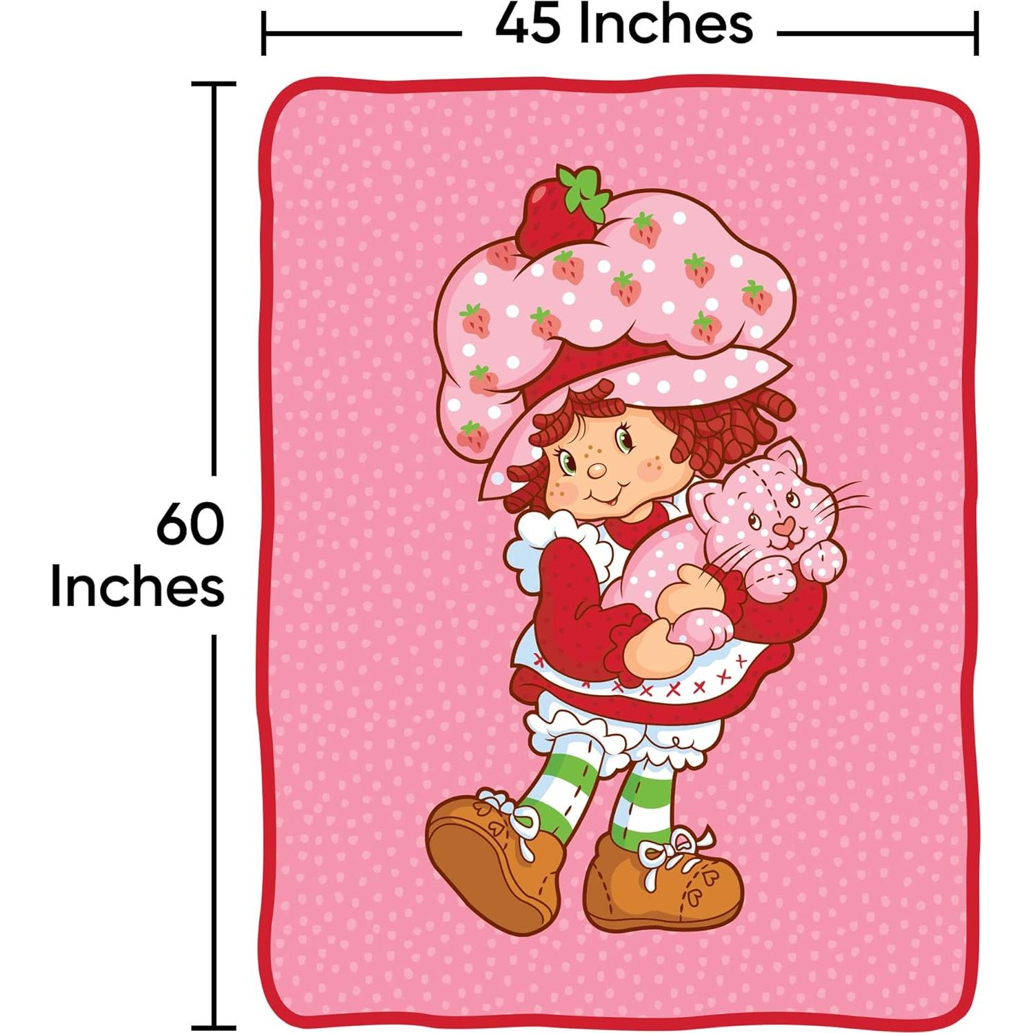 Manta de Pastel de Fresa Surreal Entertainment 114x152 cm Rosa