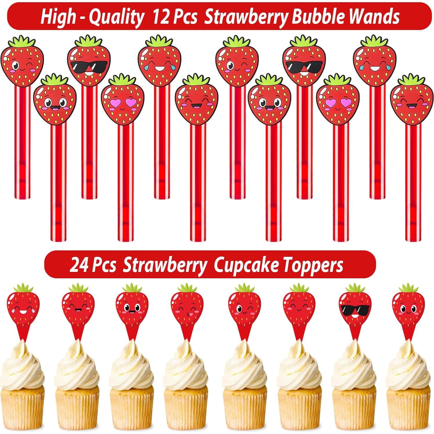 Set de Fiesta de Fresa 208 Piezas - Decoración Cumpleaños PLOUGVI