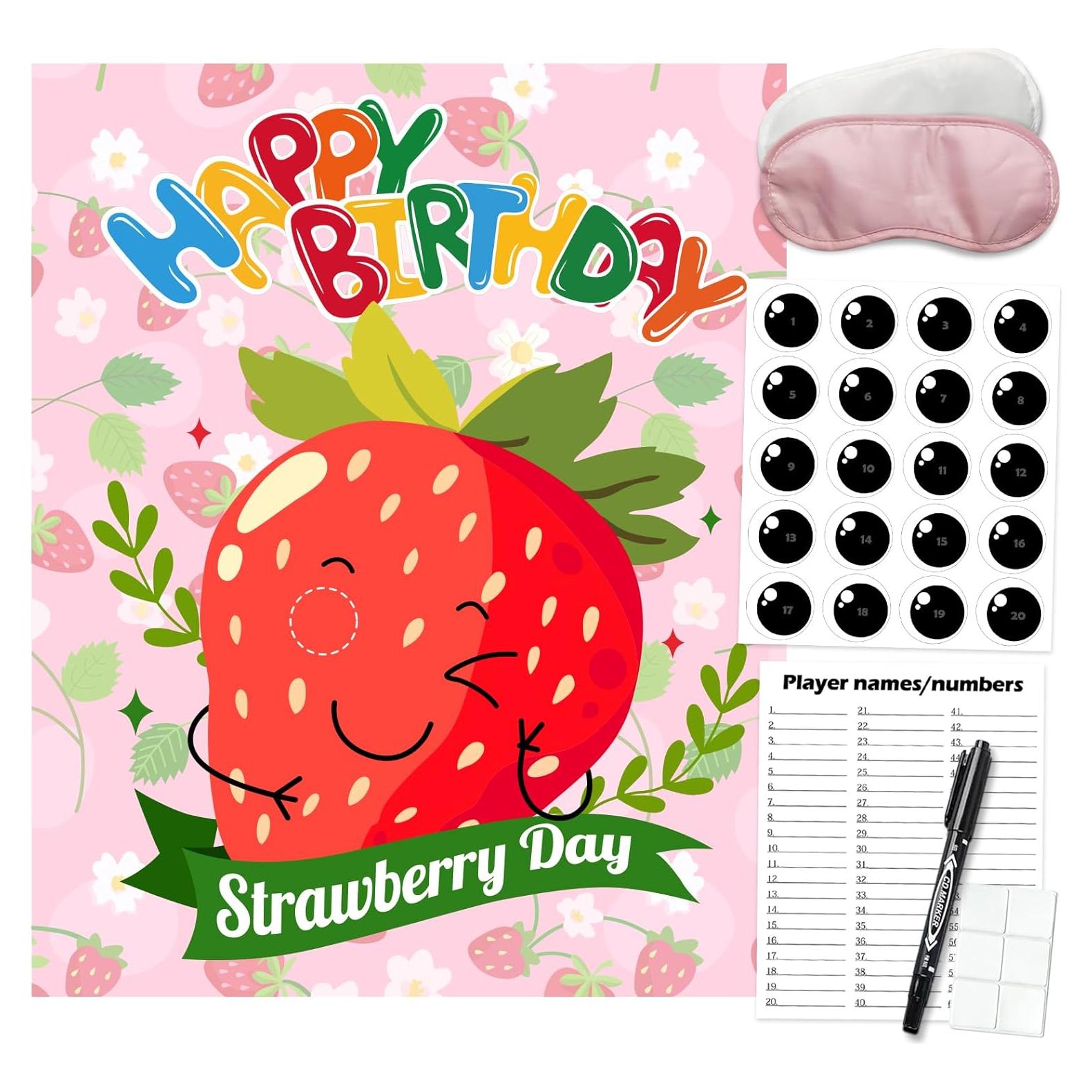 Juego de Fiesta de Fresa PARTYLOUD para 20 Invitados