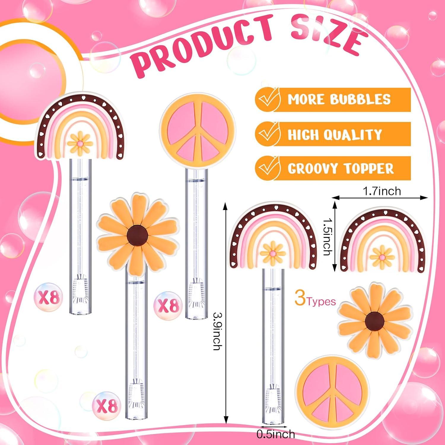 24 Varitas de Burbuja Mini Groovy Seenelling - Fiesta Niños