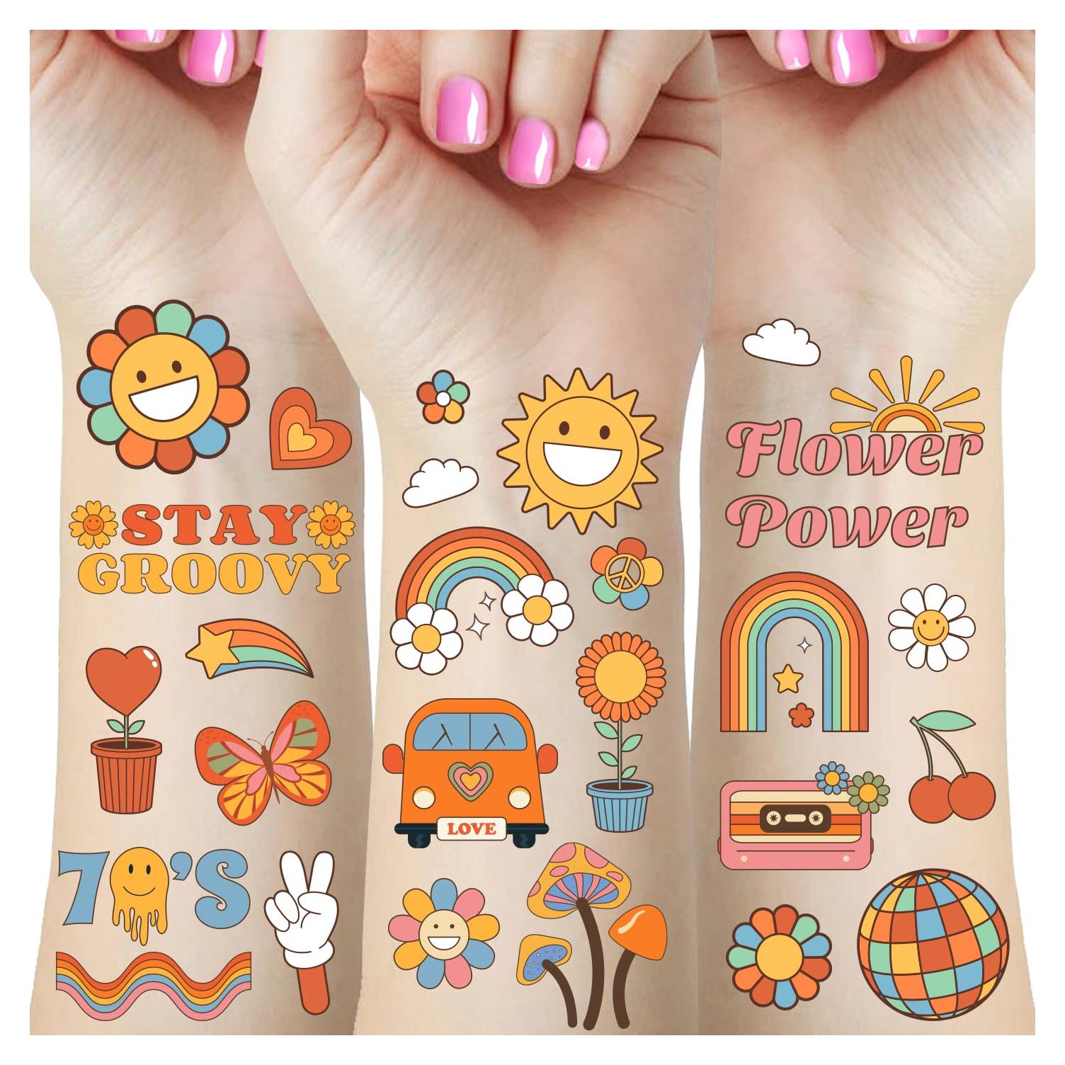 75 Tatuajes Temporales Psicodélicos para Niños - Geengob