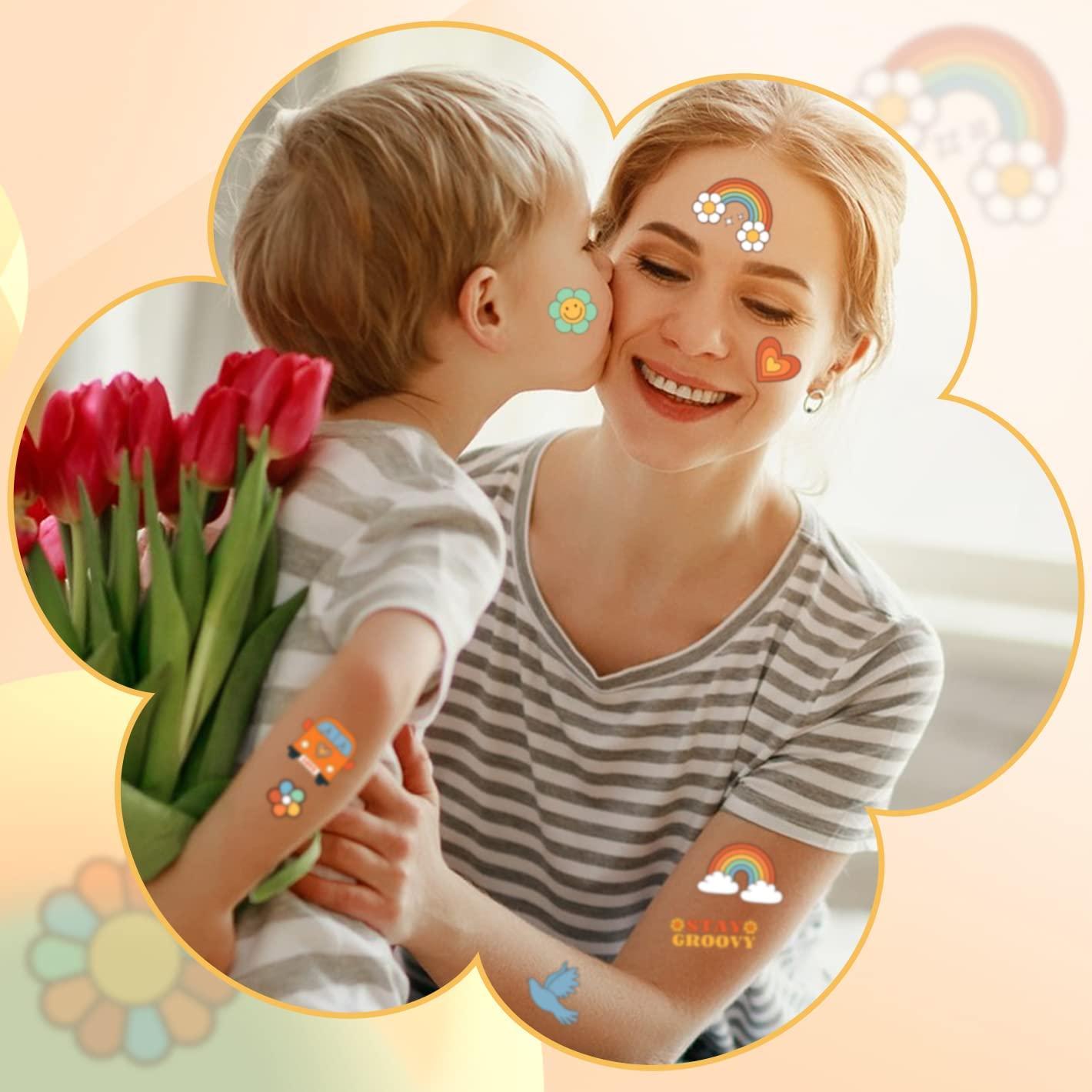 75 Tatuajes Temporales Psicodélicos para Niños - Geengob