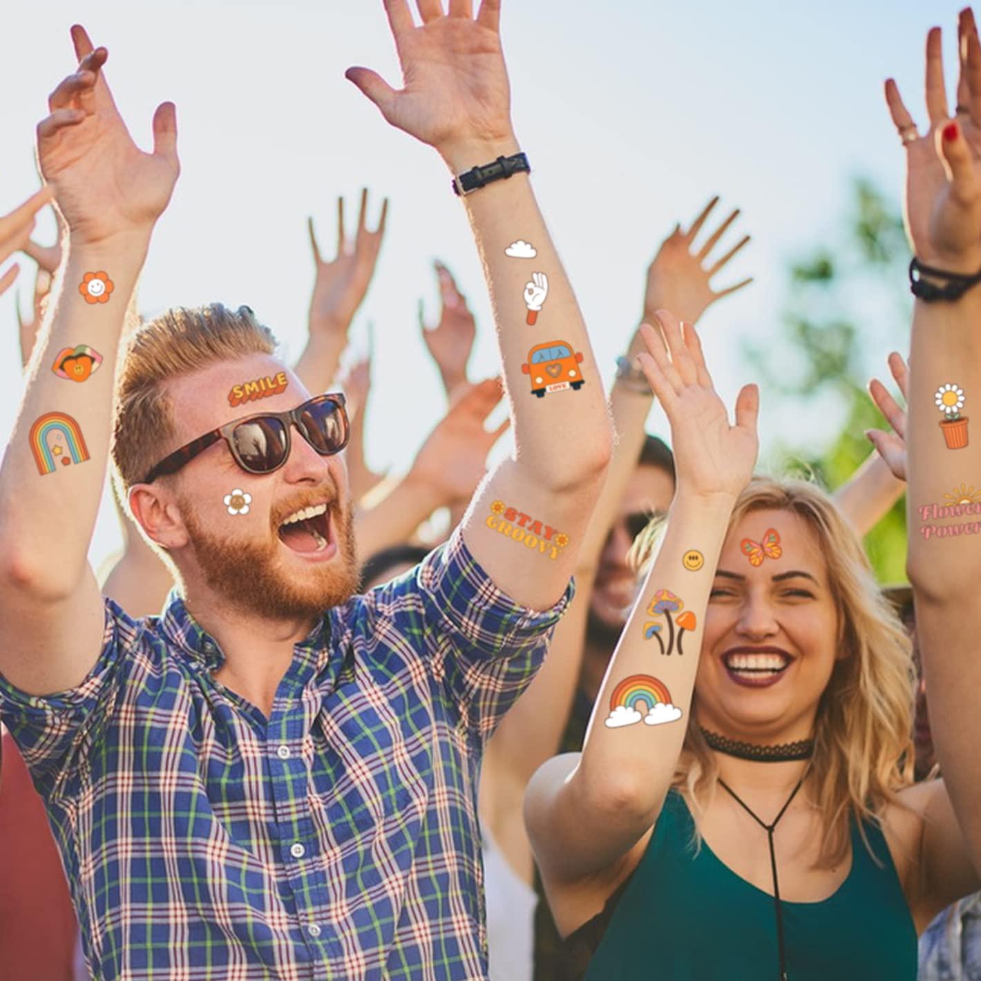 75 Tatuajes Temporales Psicodélicos para Niños - Geengob