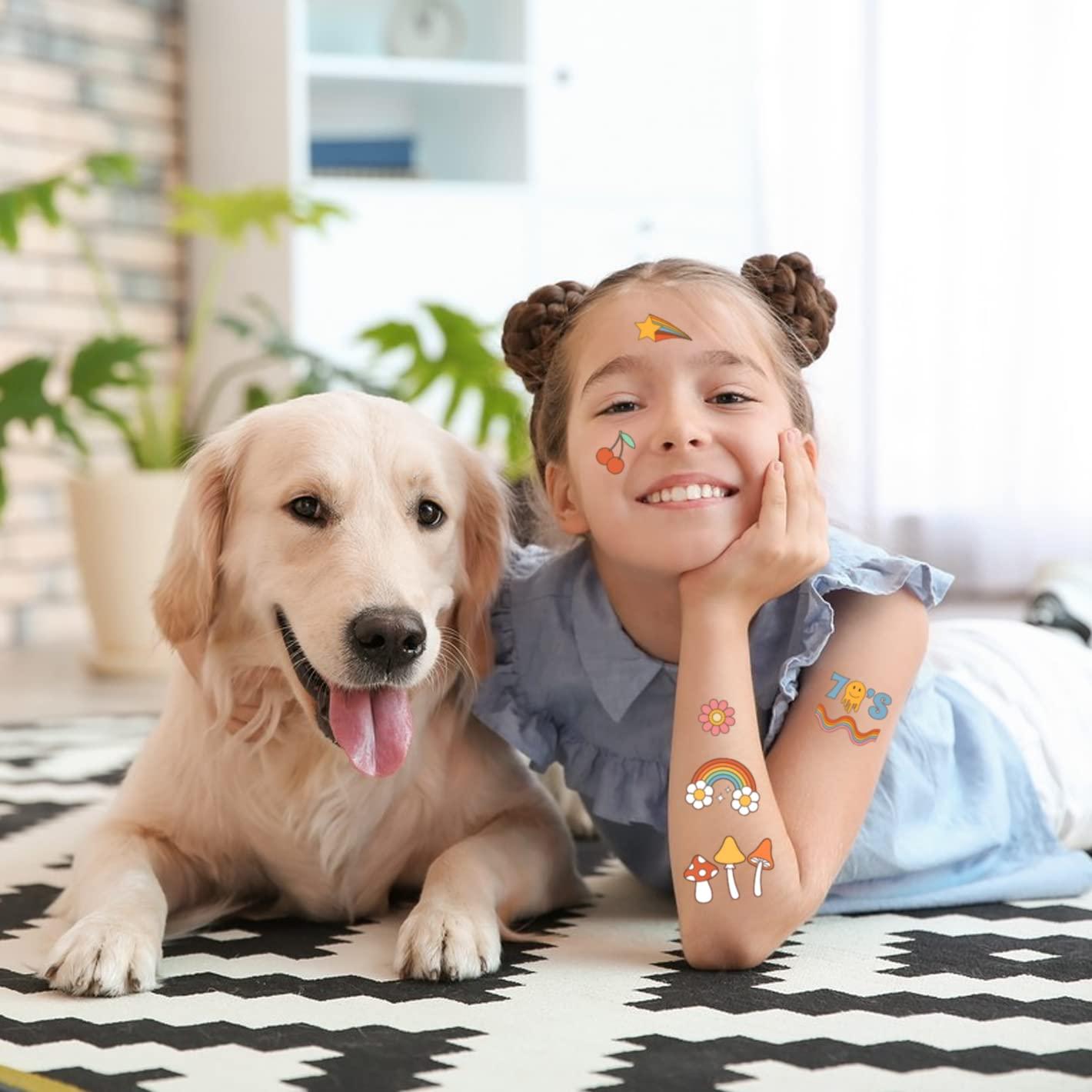 75 Tatuajes Temporales Psicodélicos para Niños - Geengob