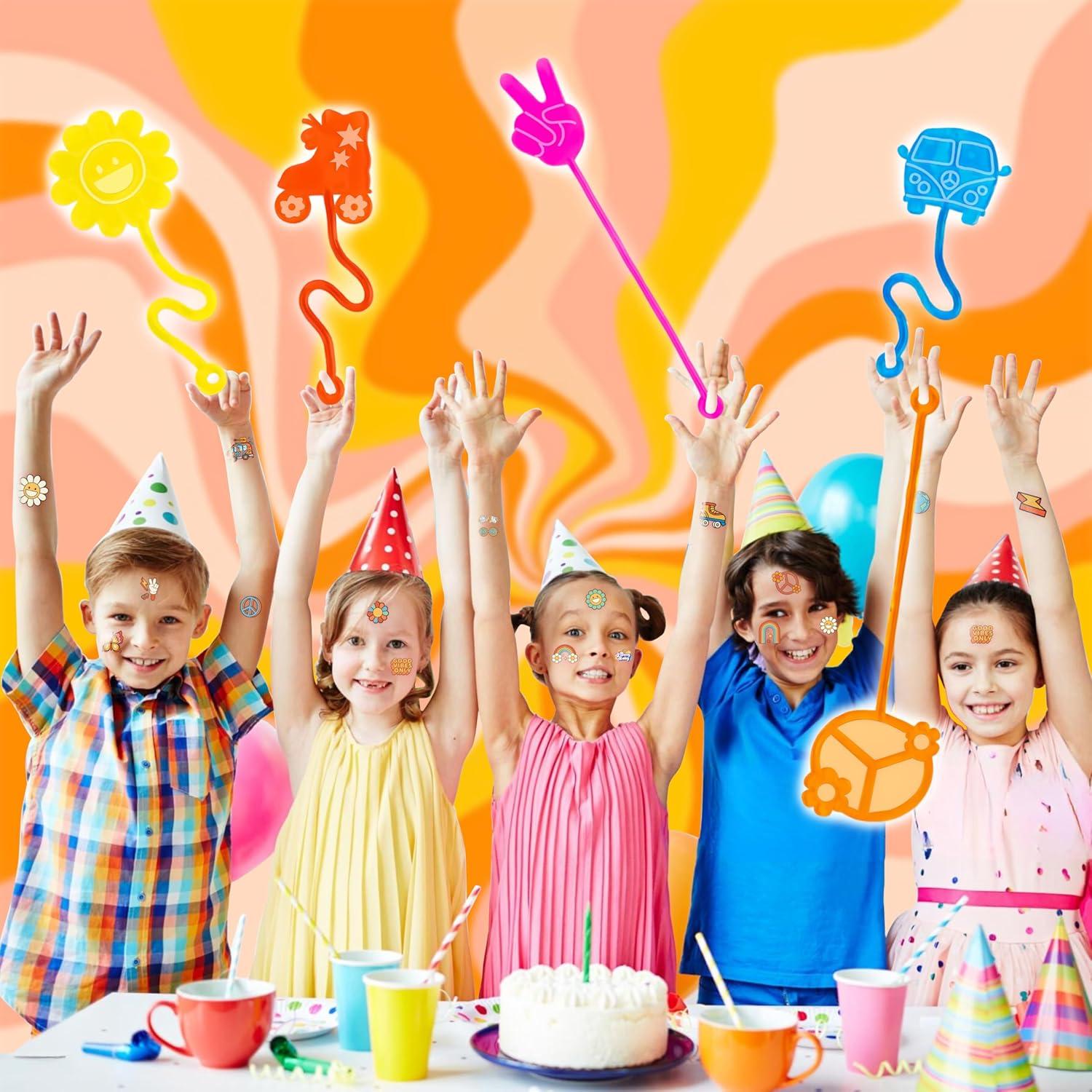 48PCS Manos Pegajosas y Tatuajes Temporales Groovy