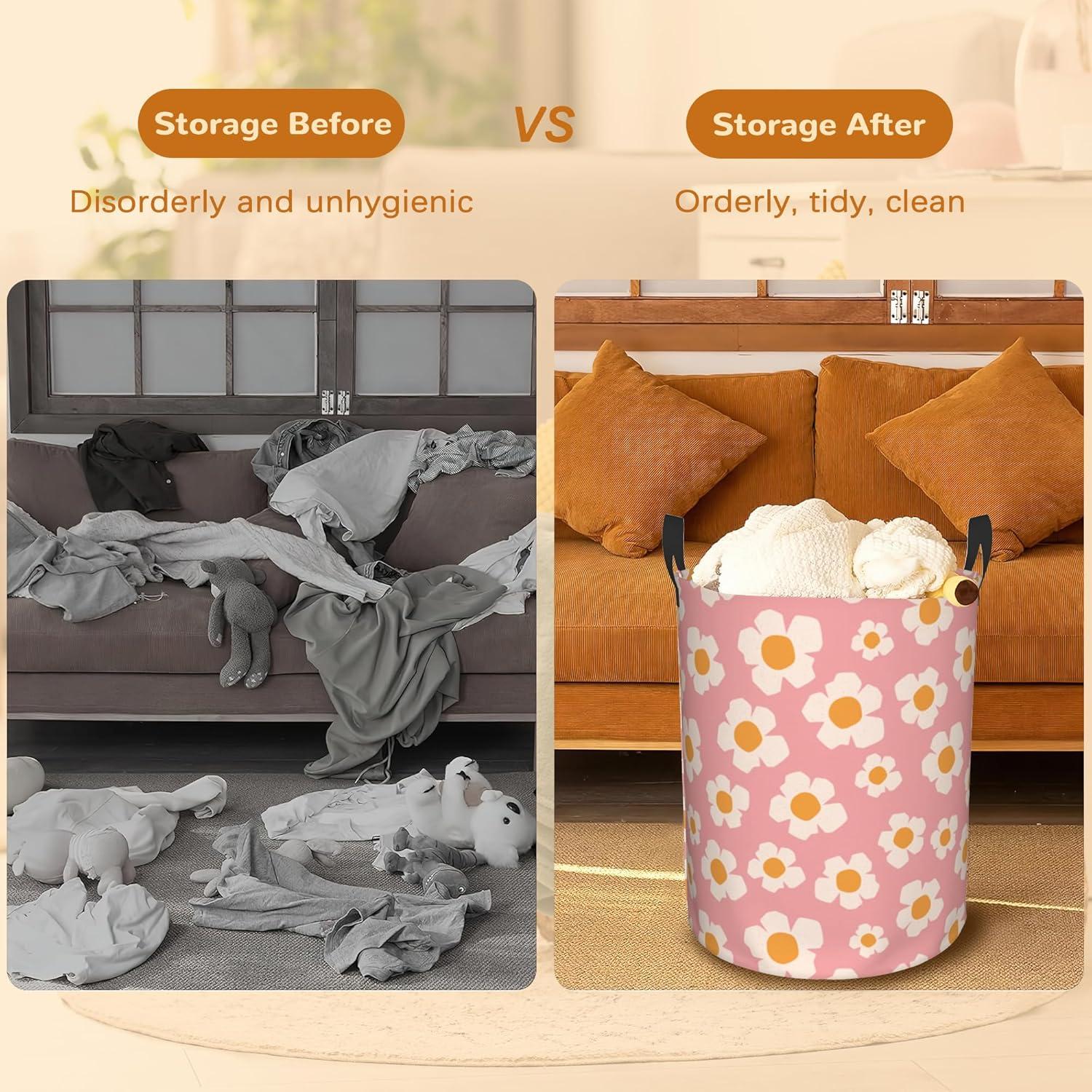 Cesta de Almacenamiento Plegable TUBAMQ 50.8x40.6 cm Floral