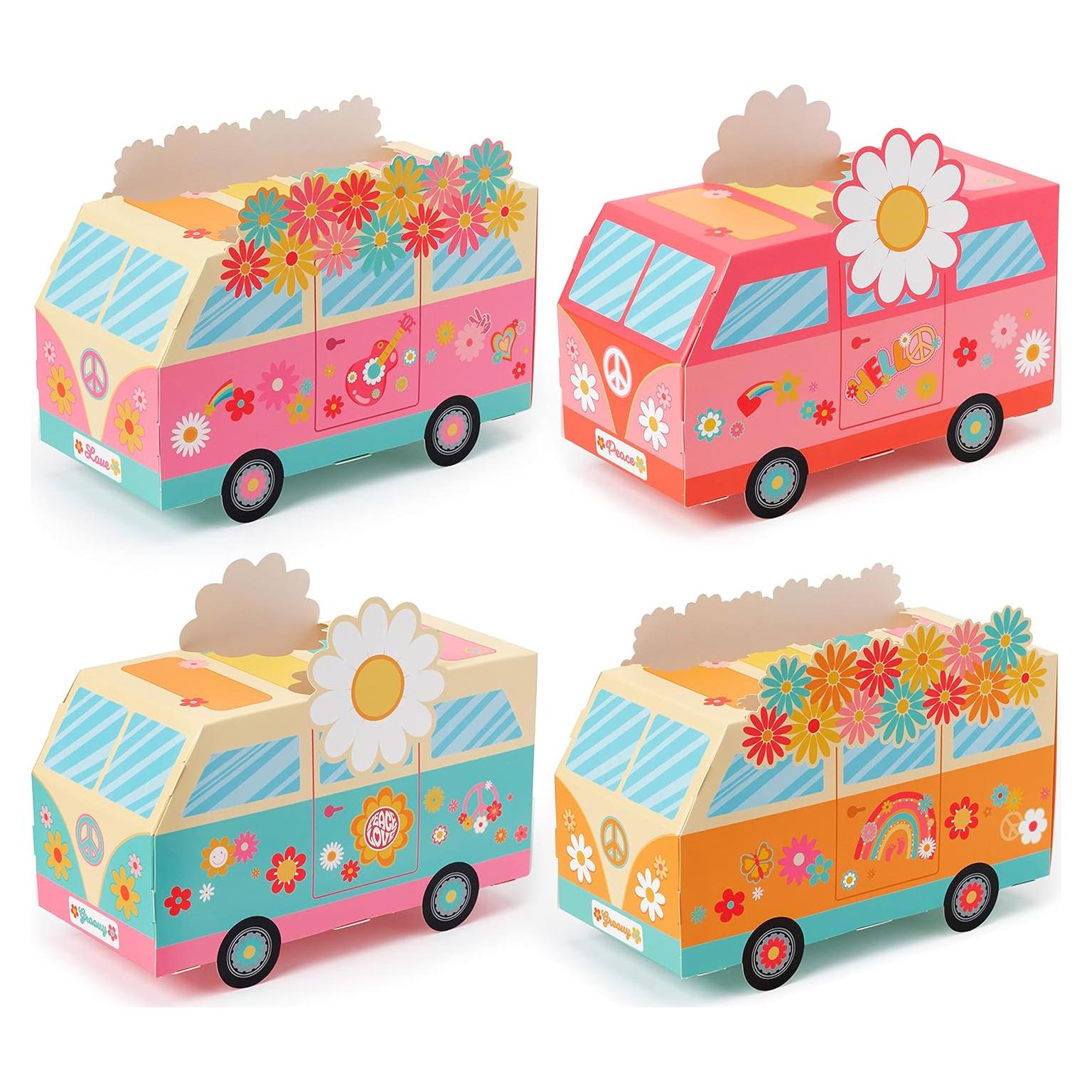 Cajas de Favor de Fiesta ANGOLIO 12 Piezas Hippie Boho