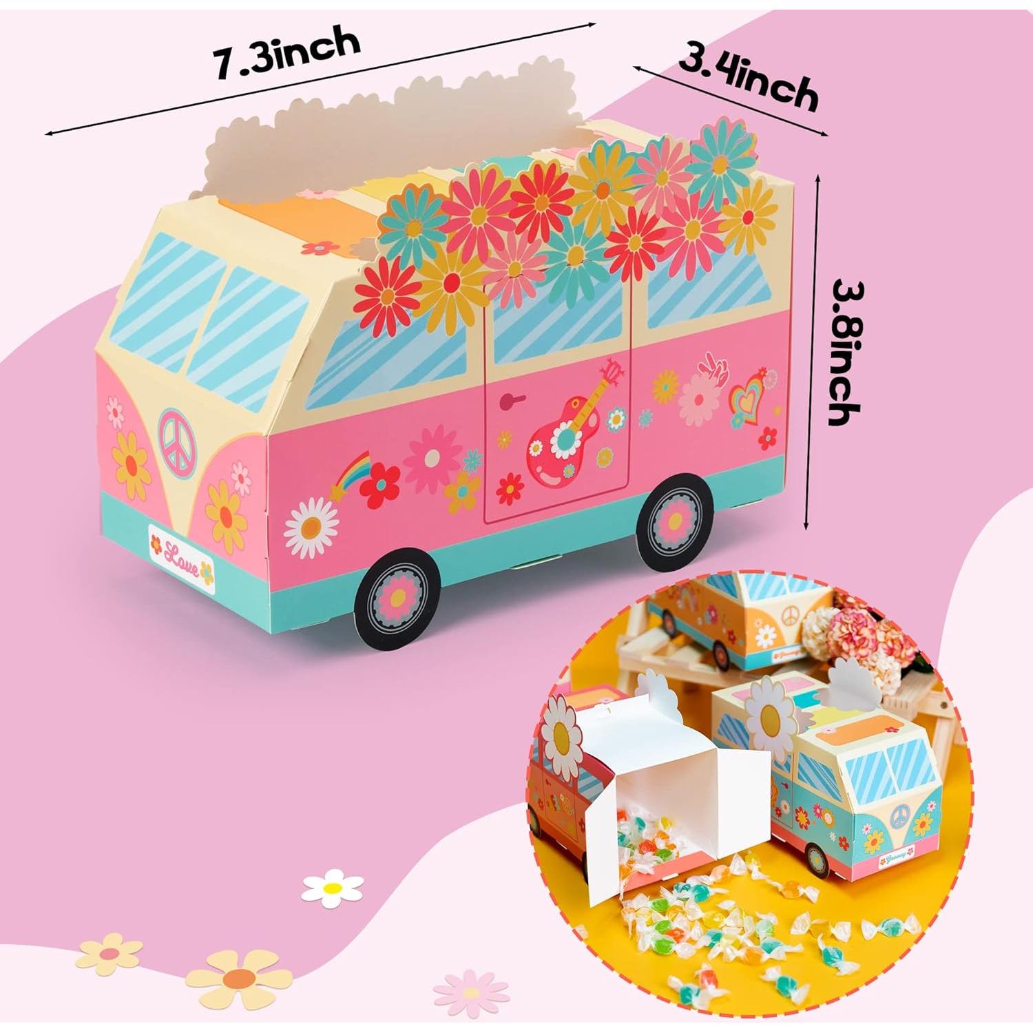 Cajas de Favor de Fiesta ANGOLIO 12 Piezas Hippie Boho