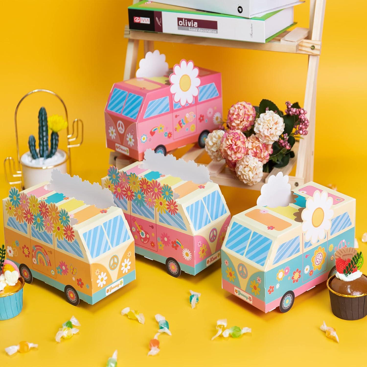 Cajas de Favor de Fiesta ANGOLIO 12 Piezas Hippie Boho