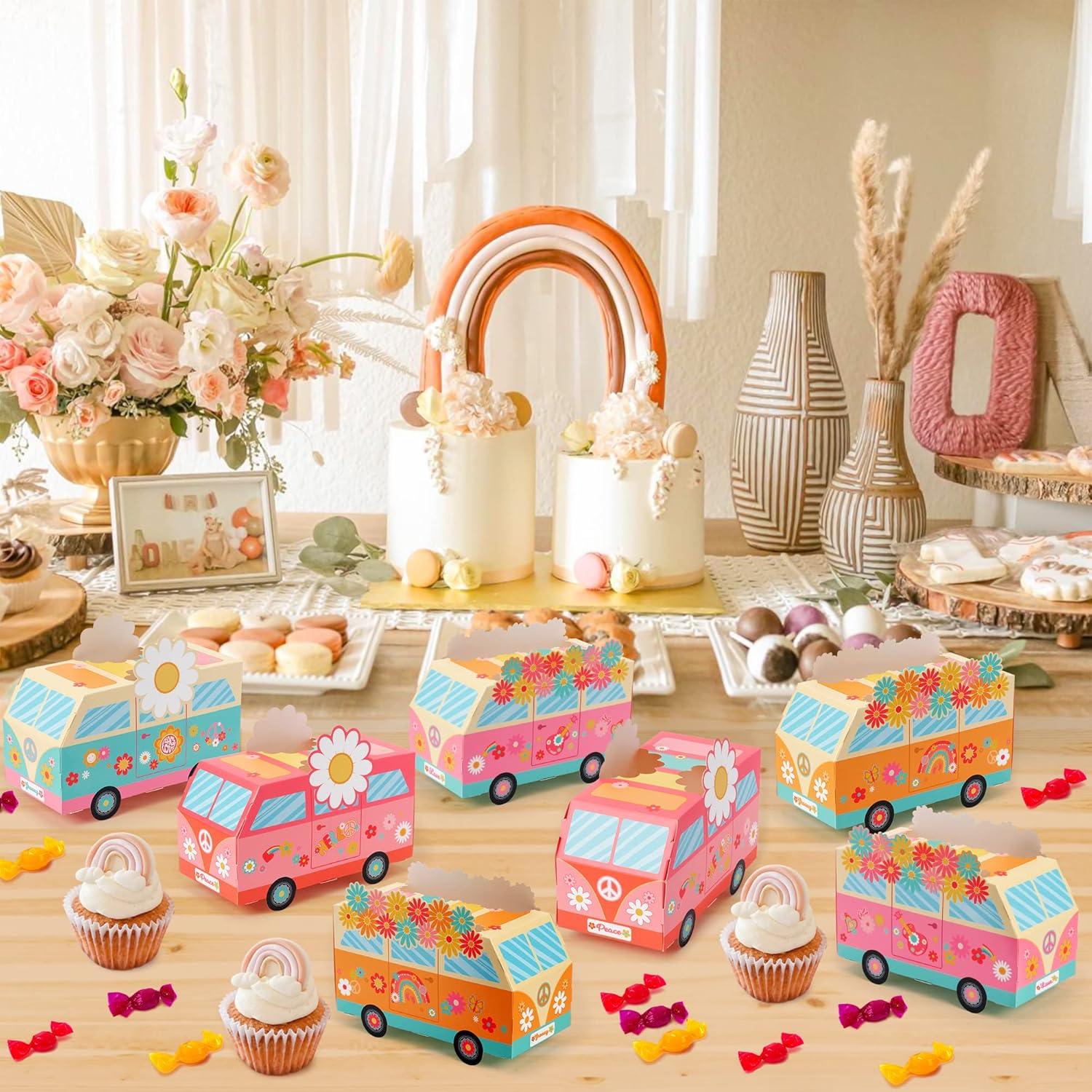 Cajas de Favor de Fiesta ANGOLIO 12 Piezas Hippie Boho