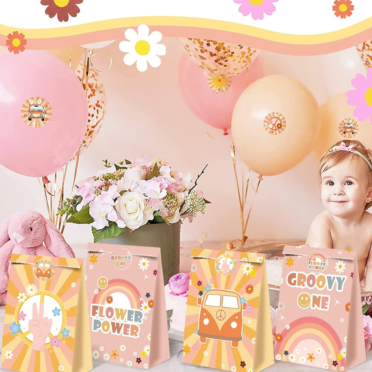 24 Bolsas de Favor de Fiesta Groovy BQC 21x15x8 cm