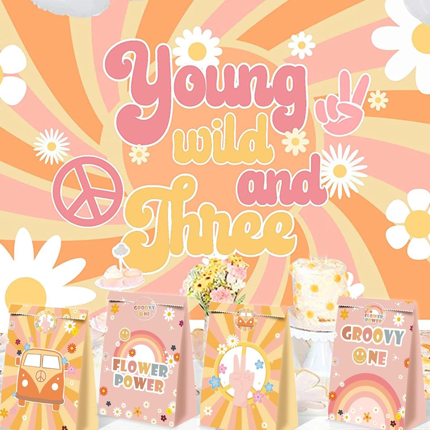 24 Bolsas de Favor de Fiesta Groovy BQC 21x15x8 cm