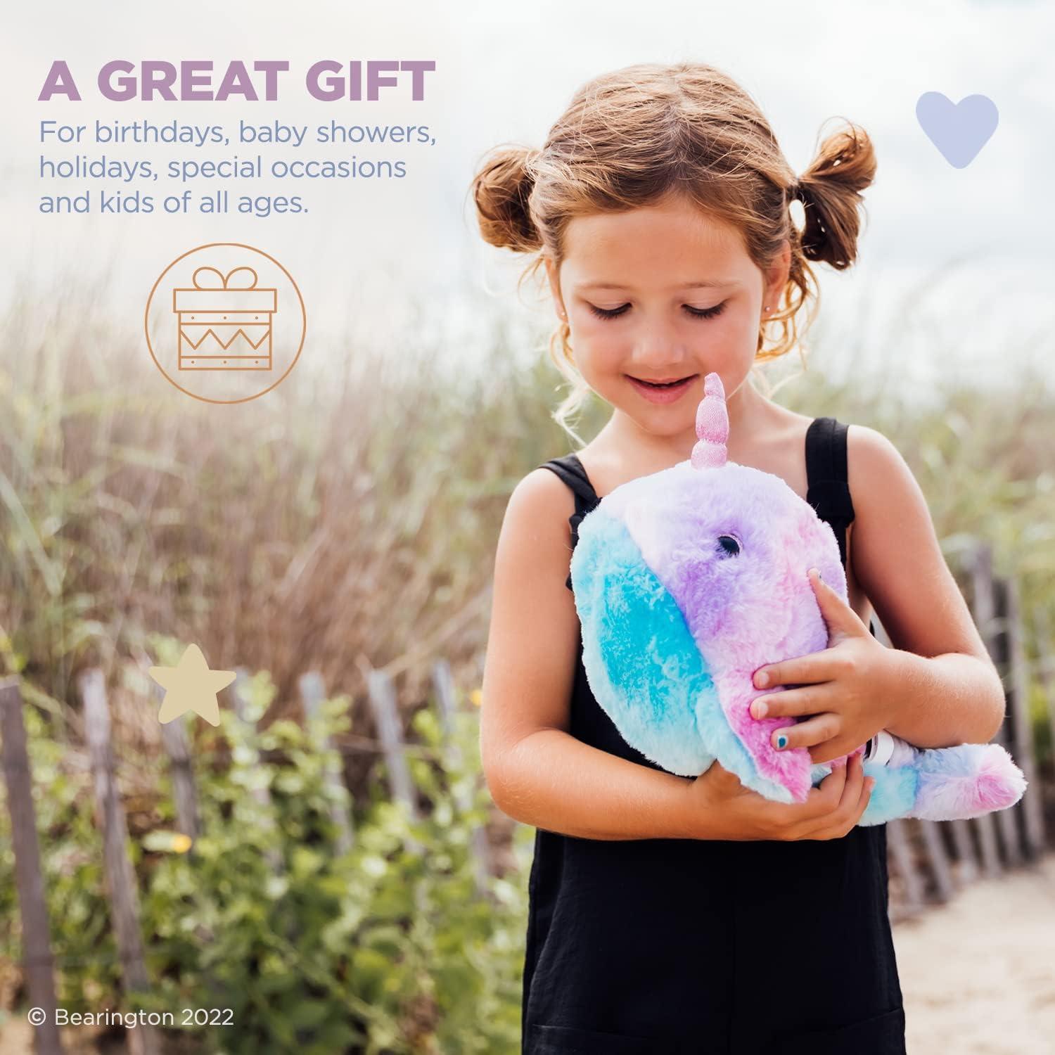 Narval de Peluche Groovy Bearington 30 cm Arcoíris Suave