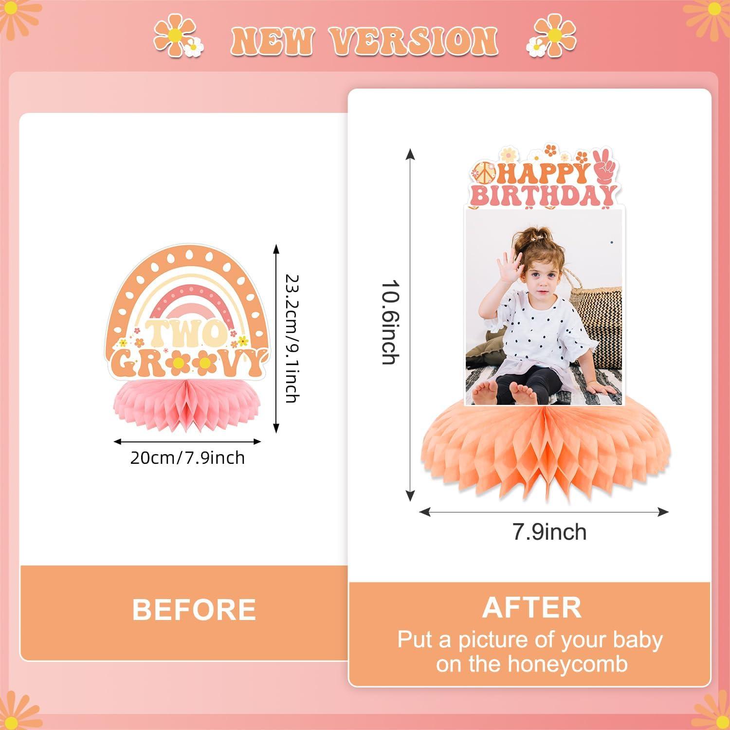 Decoraciones de Cumpleaños Groovy Niña NUTTYBASH 2 Años