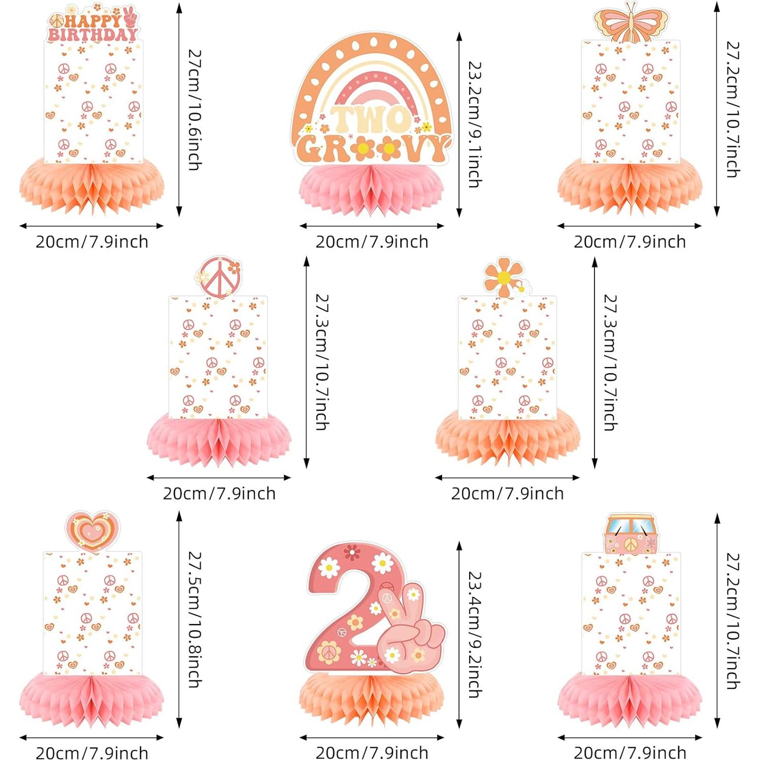 Decoraciones de Cumpleaños Groovy Niña NUTTYBASH 2 Años