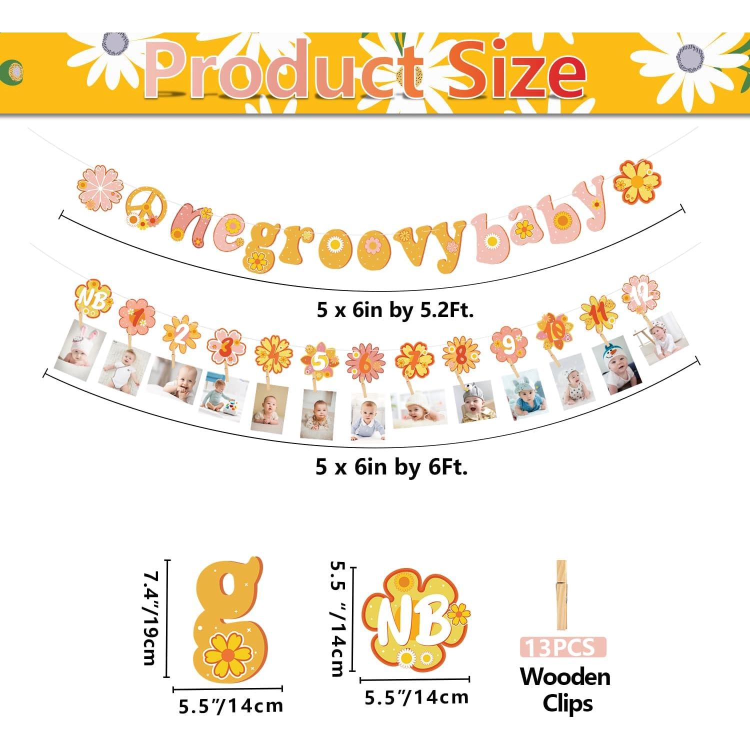 Decoraciones de Cumpleaños Groovy 1er Cumpleaños QUERICKY