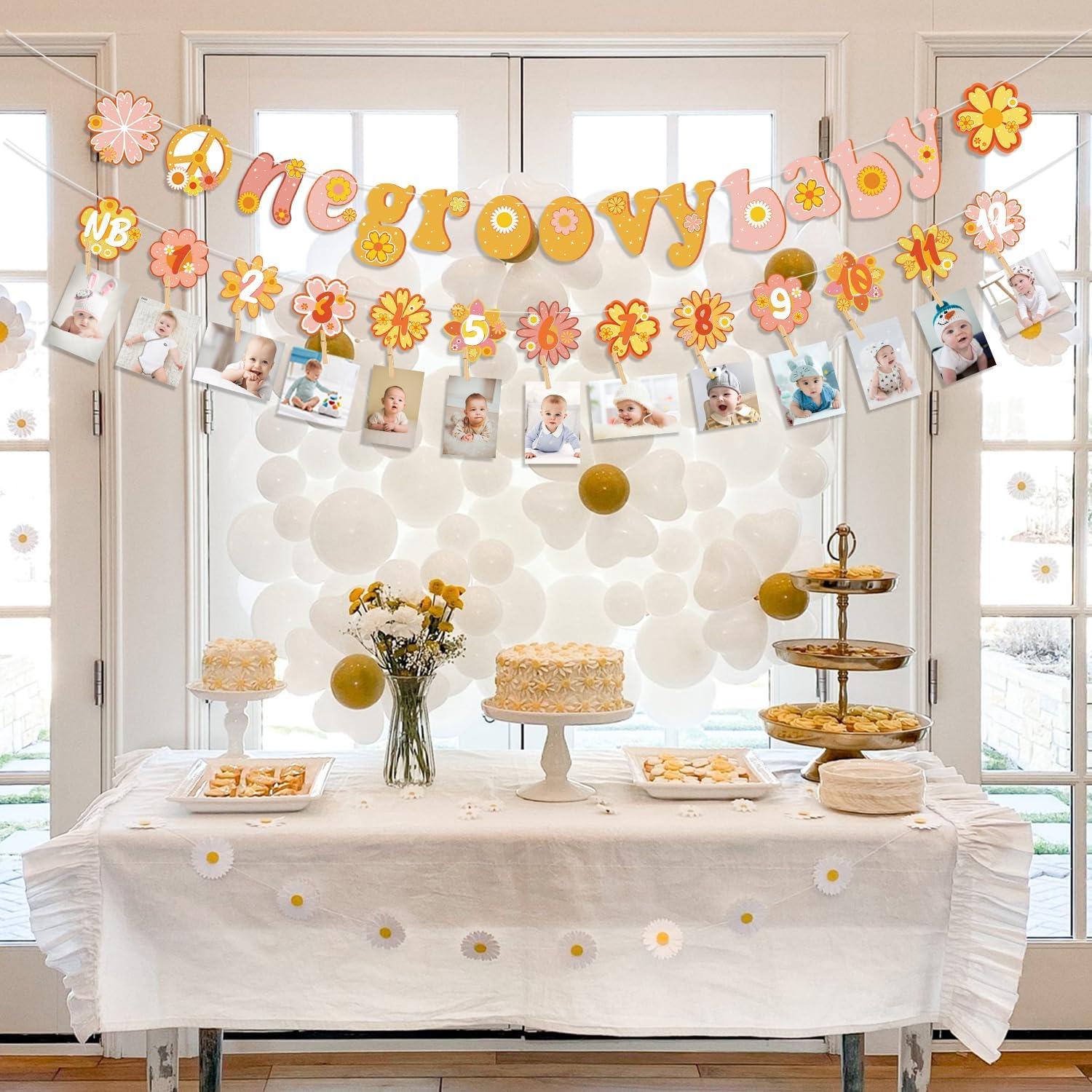 Decoraciones de Cumpleaños Groovy 1er Cumpleaños QUERICKY