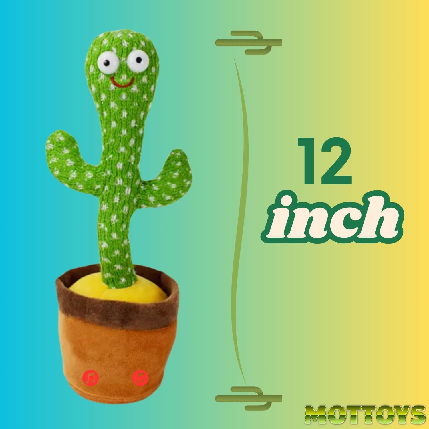 Juguete Cactus Bailarín Hablador MOTTOYS 30 cm con Luz