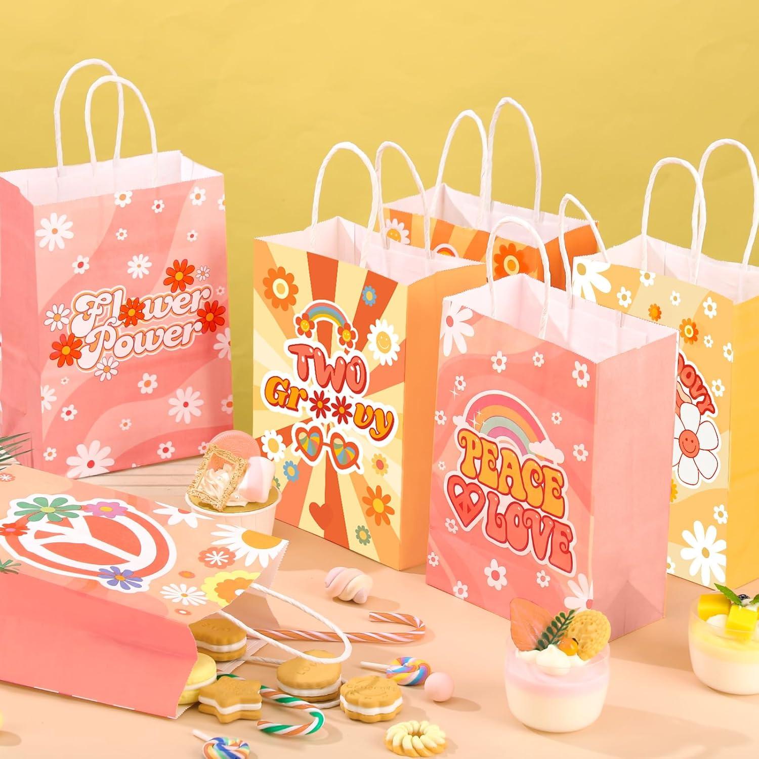 Bolsas de Regalo de Papel Glenmal 24 Pcs Groovy 21x15x8cm