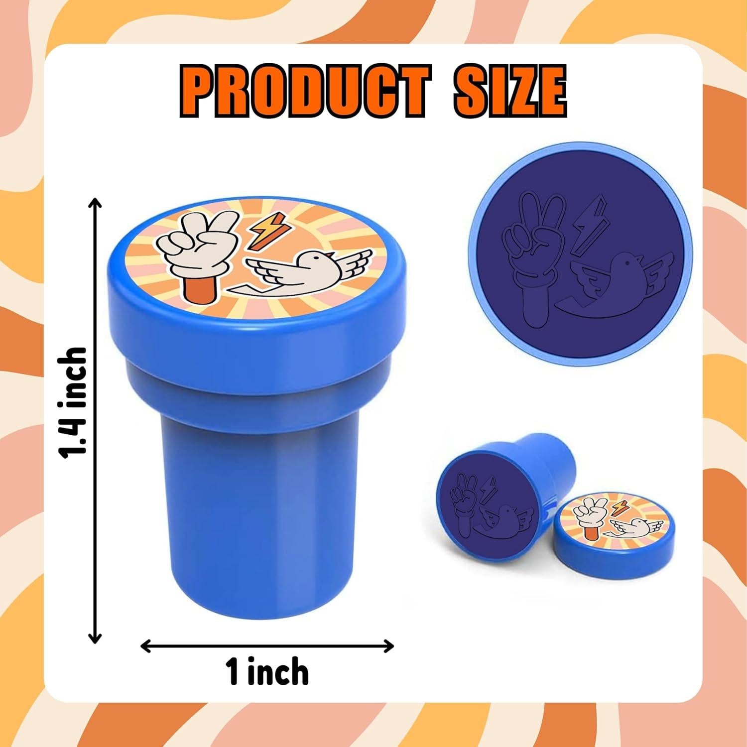 Set de Sellos Temáticos de los 70 - 12PCS - Genérico