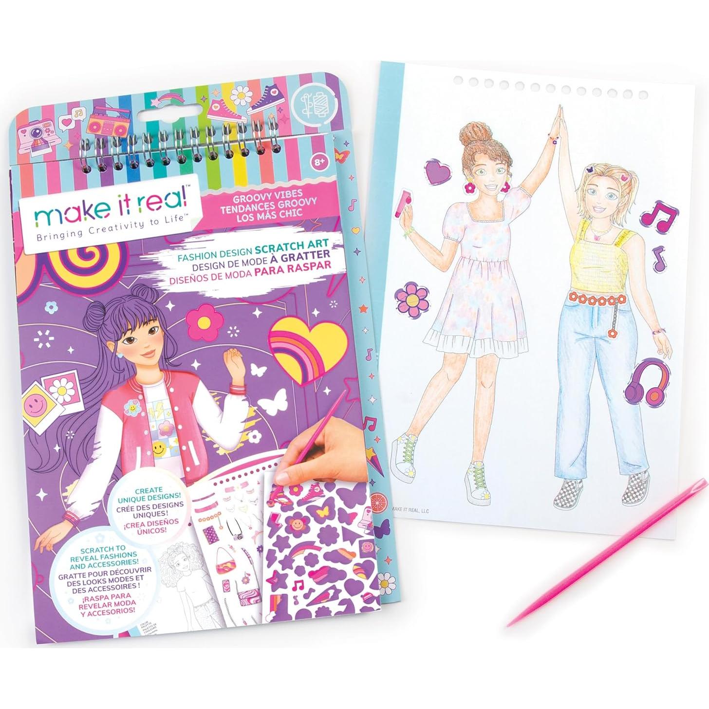 Libro de Arte de Rascar Hazlo Real - Moda Vibras Groovy