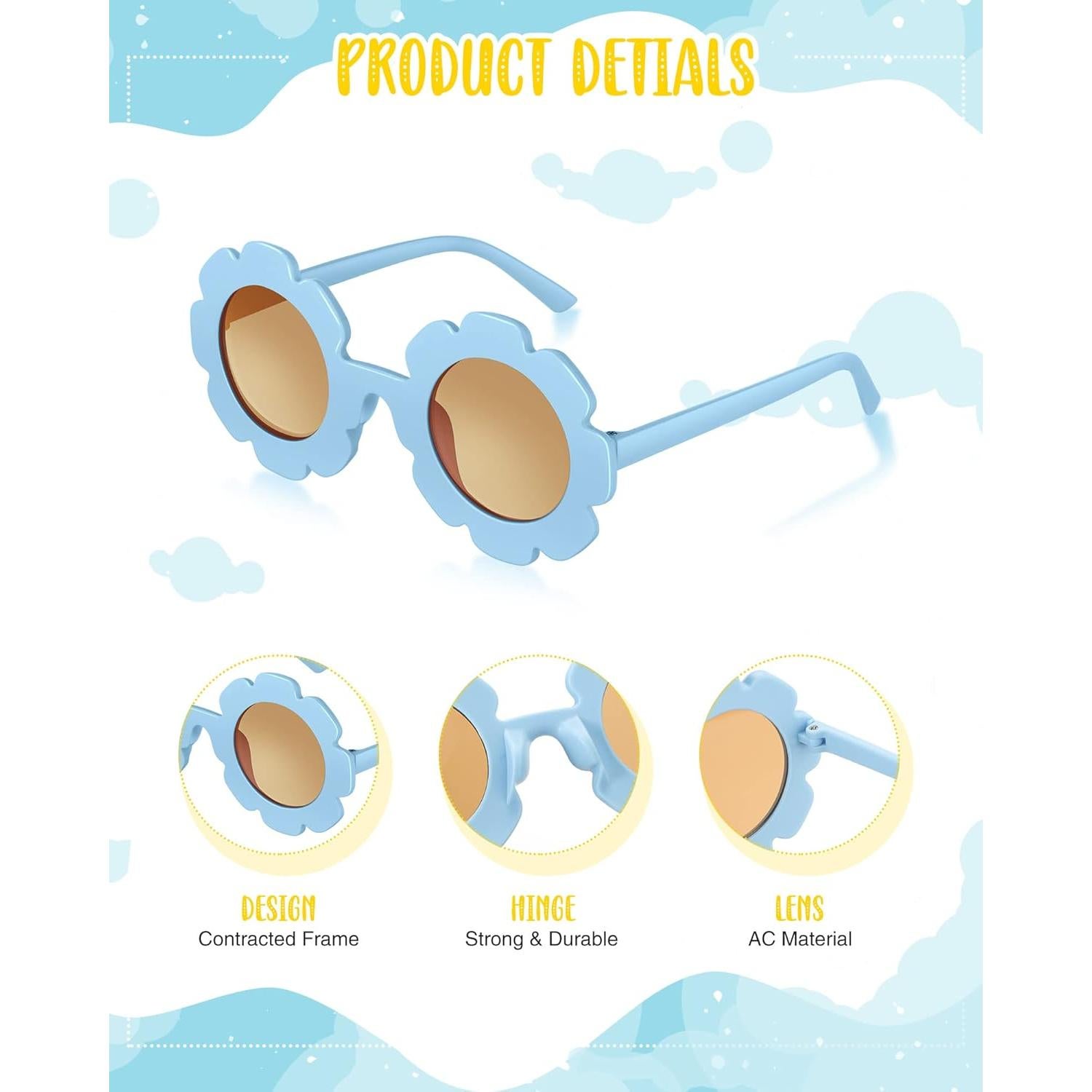 Conjunto de Gafas y Diademas de Flores Chengu - 32 Piezas