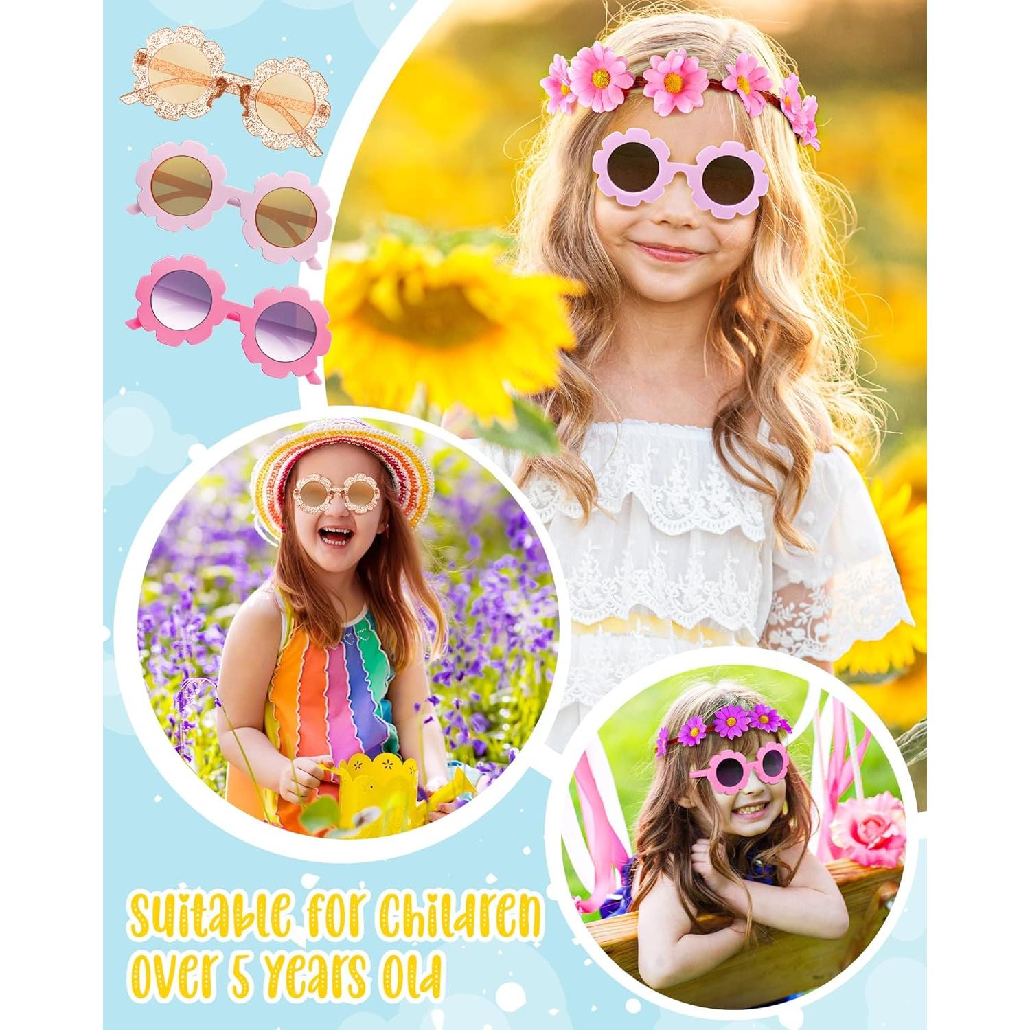 Conjunto de Gafas y Diademas de Flores Chengu - 32 Piezas