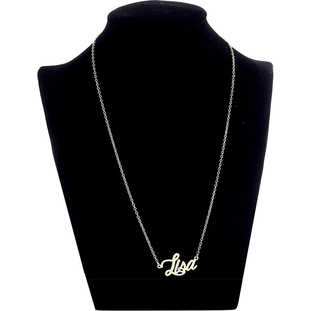 Collar de Nombre Personalizado AOLO Acero Inoxidable 35.56 cm