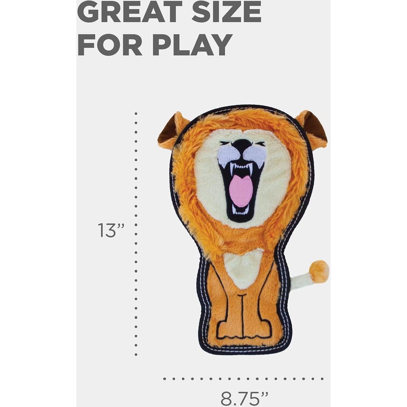 Juguete de perro de peluche Outward Hound Tough Seamz León Mediano