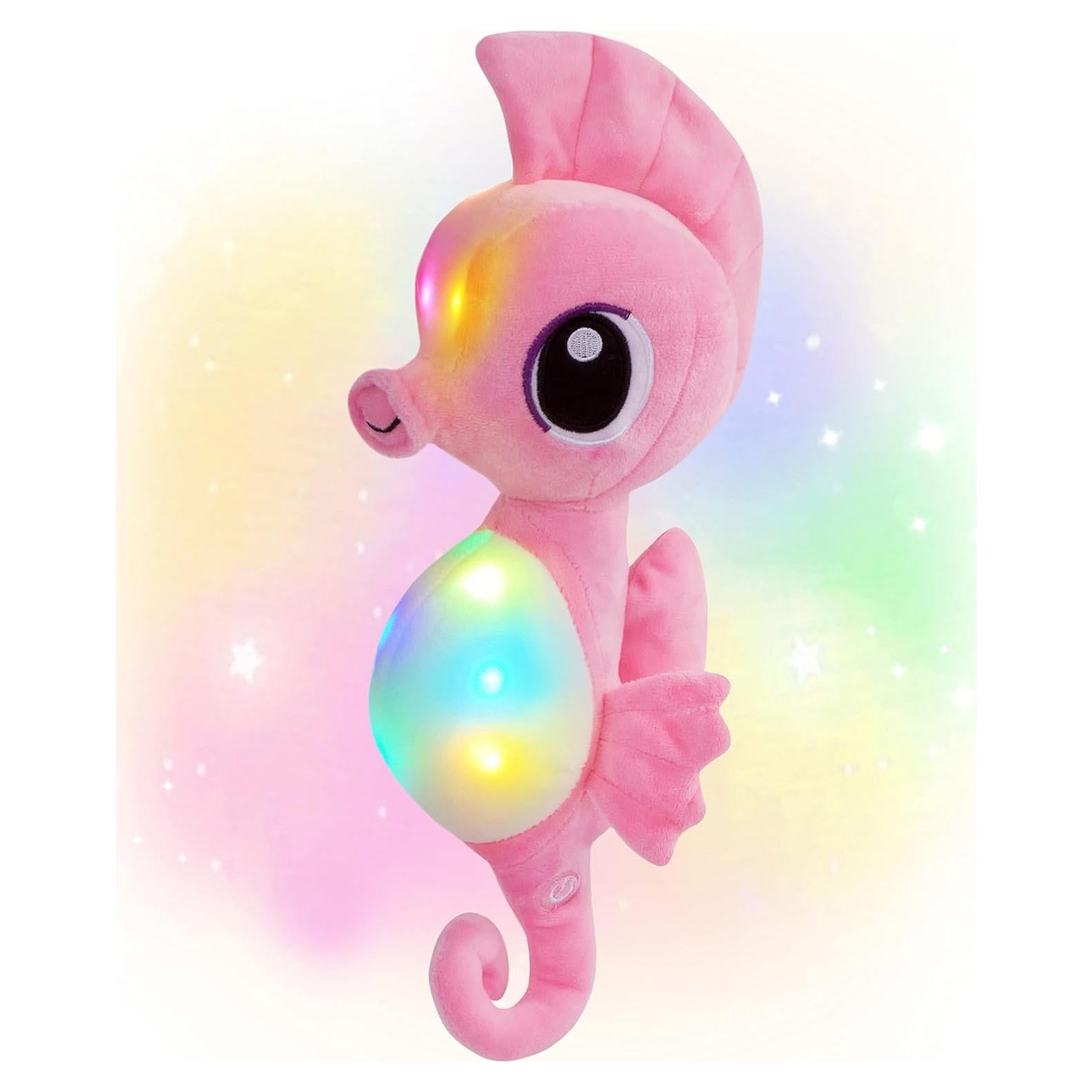 Caballito de Mar de Peluche LED Athoinsu 20 cm Rosa