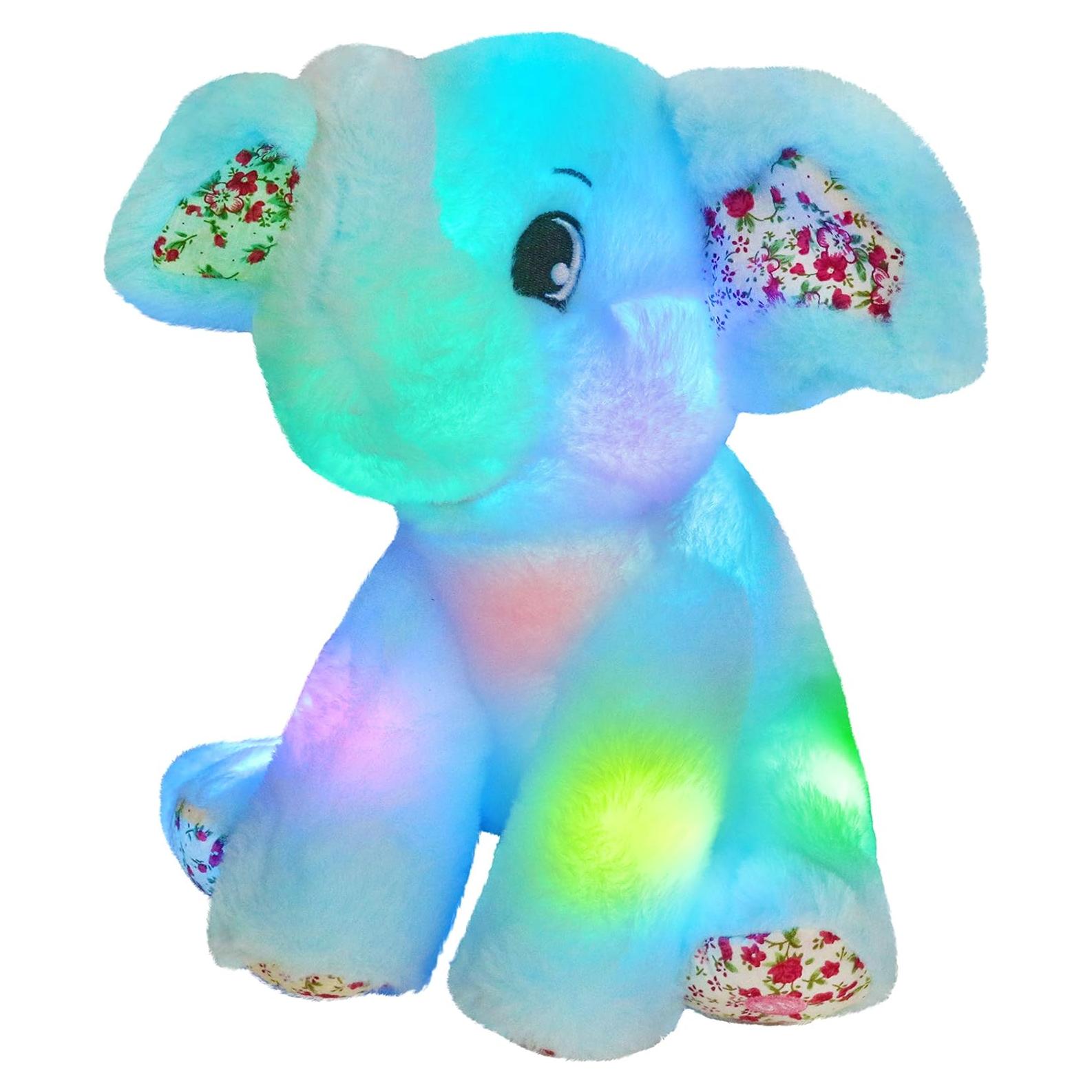 Elefante de Peluche Iluminado BSTAOFY 30 cm LED para Niños