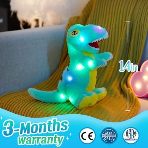 Juguete de Peluche Dinosaurio T-Rex Iluminado Guardias Brillantes 35 cm