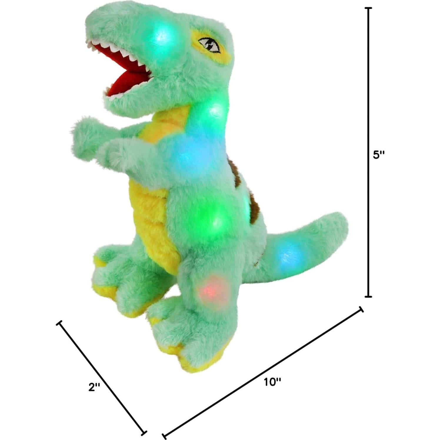 Juguete de Peluche Dinosaurio T-Rex Iluminado Guardias Brillantes 35 cm