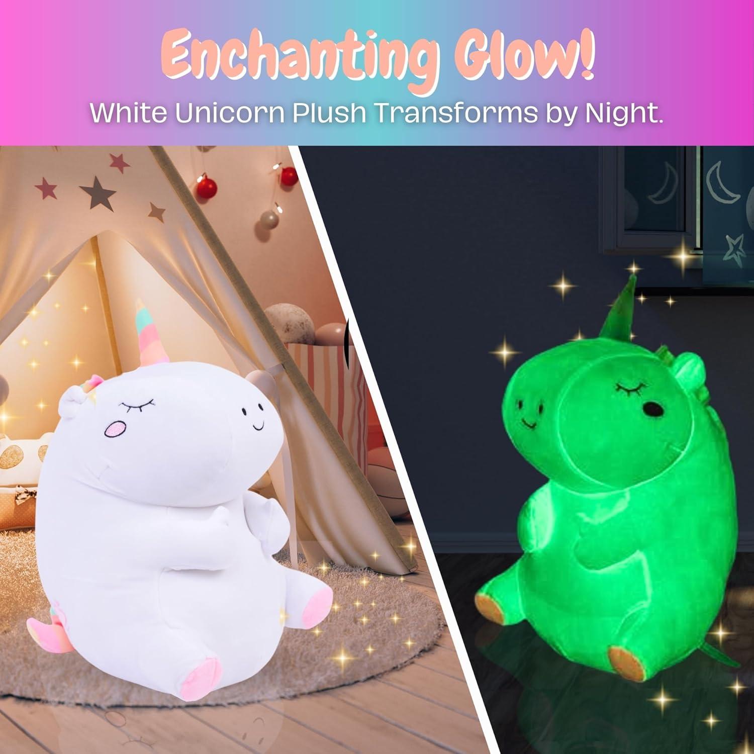 Unicornio de Peluche que Brilla en la Oscuridad Goodscious 31x17x34cm