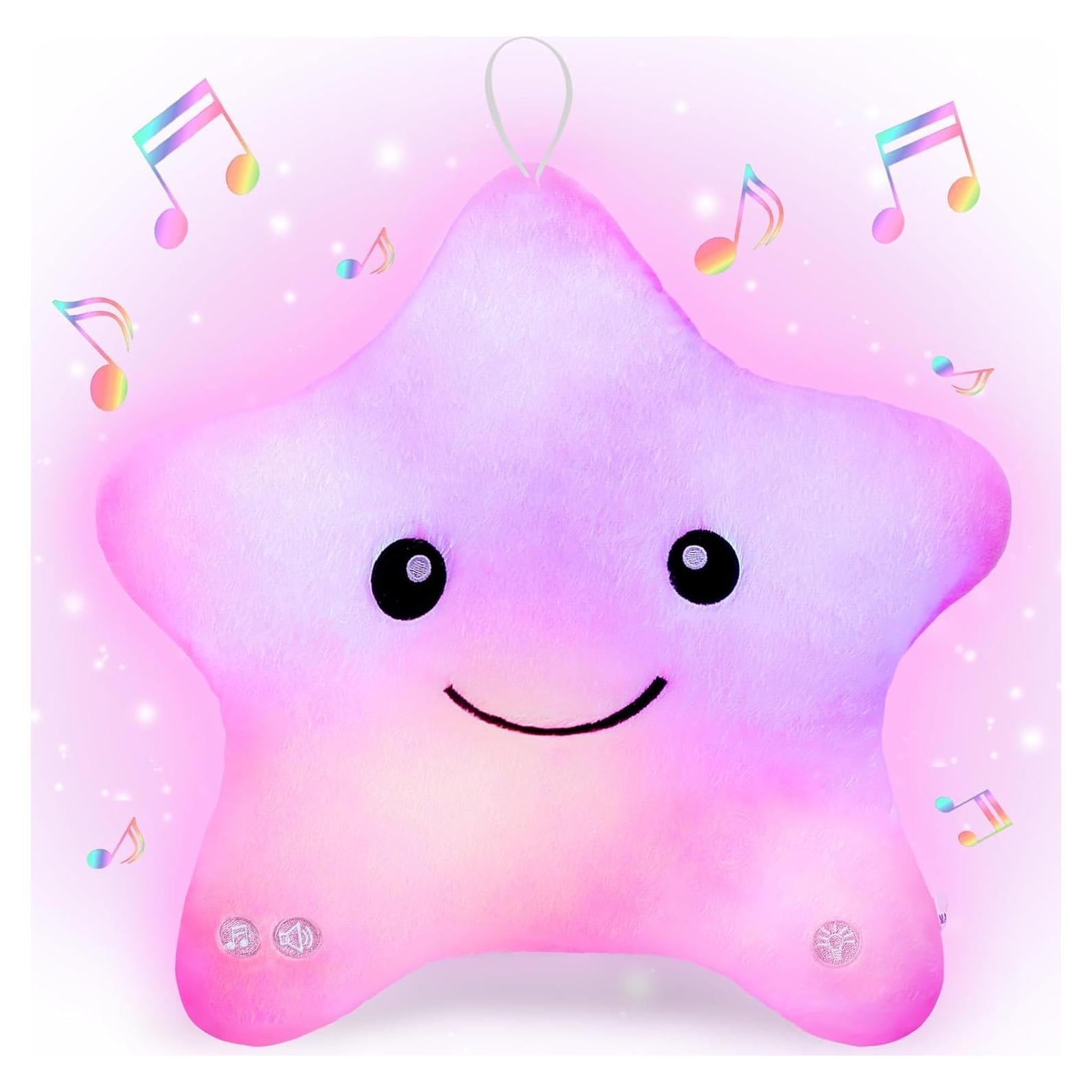 Almohada Sensorial Rosa Subao 35.5 cm Luz y Música