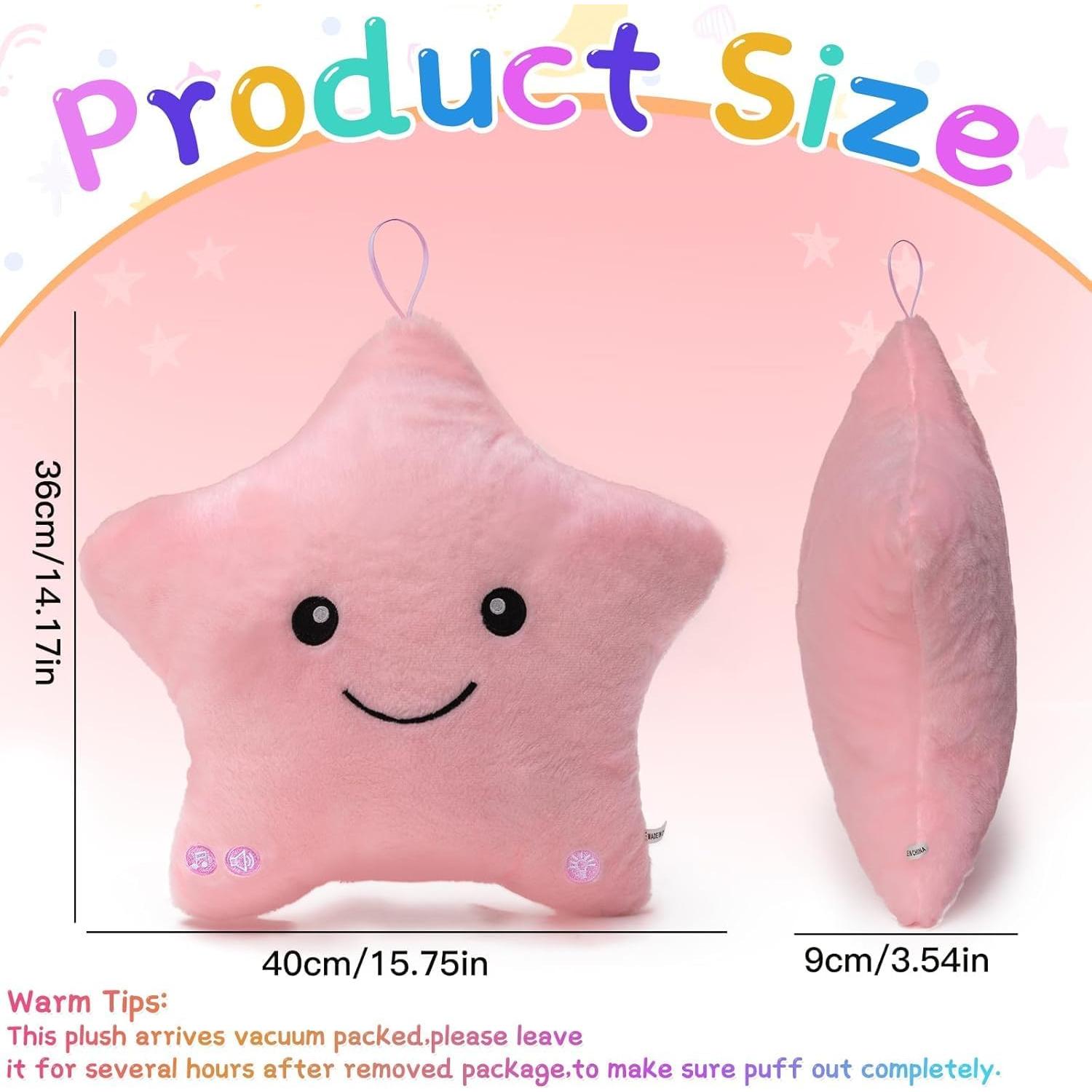 Almohada Sensorial Rosa Subao 35.5 cm Luz y Música