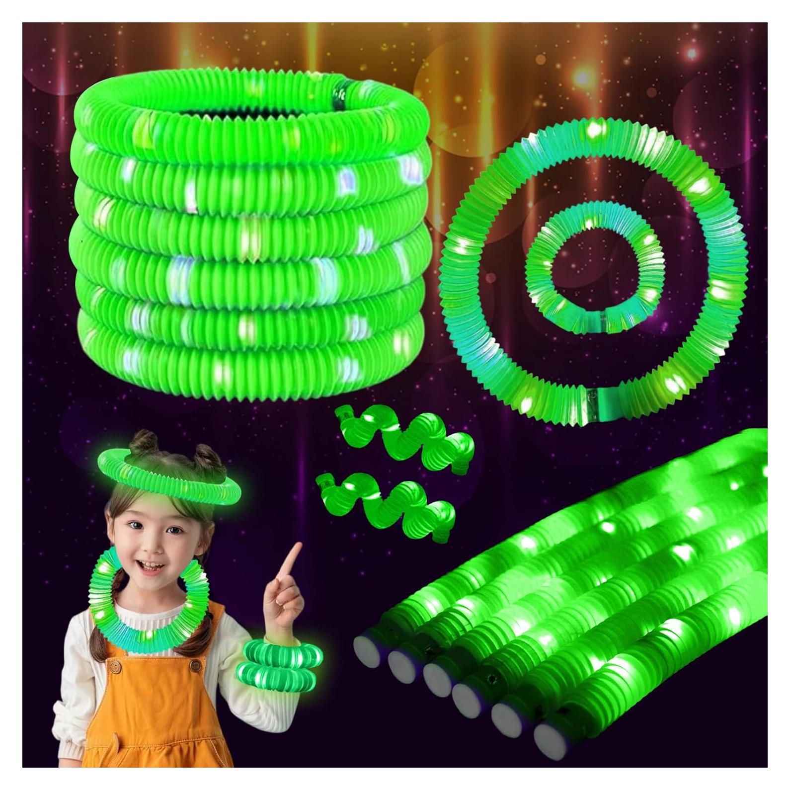 Tuberías Luminosas Fidget 6PCS ERGDUTNK para Fiestas