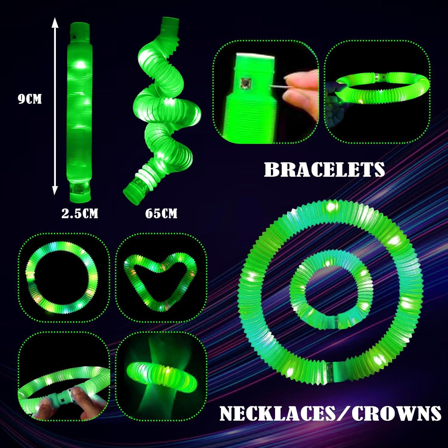 Tuberías Luminosas Fidget 6PCS ERGDUTNK para Fiestas