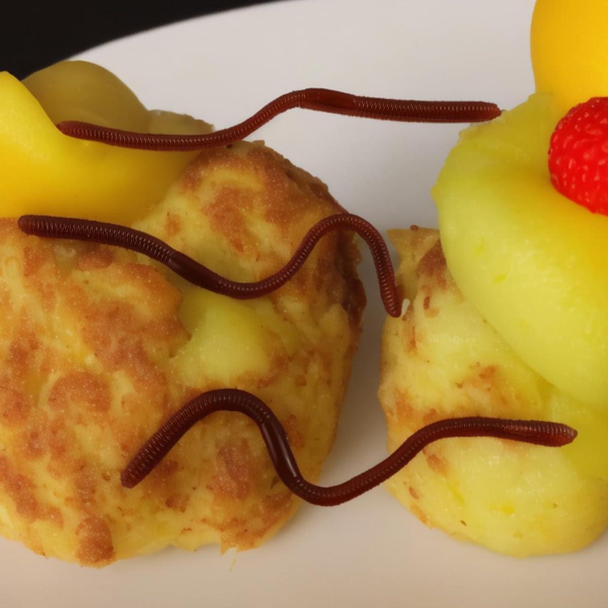 30 Gusanos de Tierra Falsos RONYOUNG 18cm Juguete de Broma