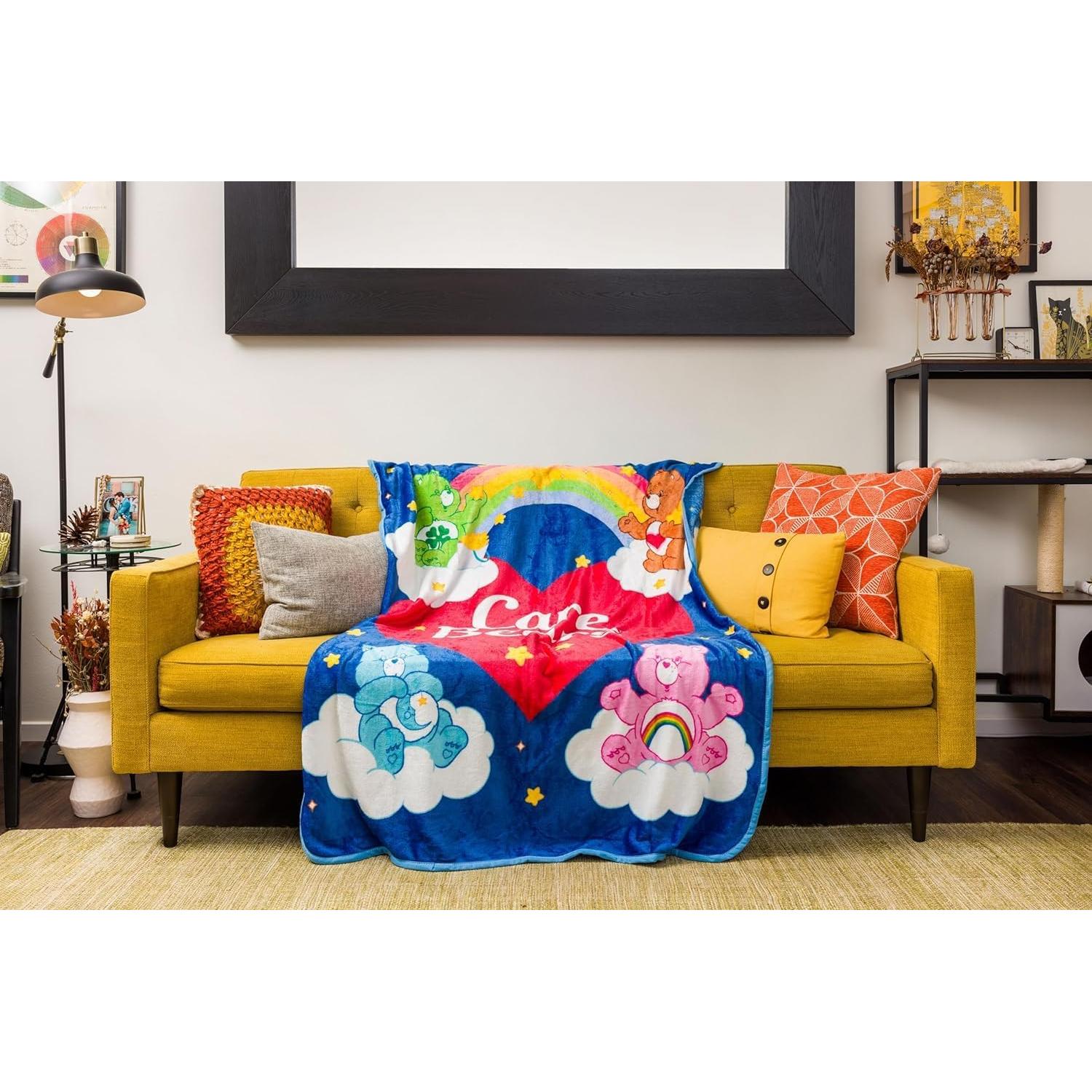 Manta de Felpa Silver Buffalo Care Bears 114x152 cm Suave