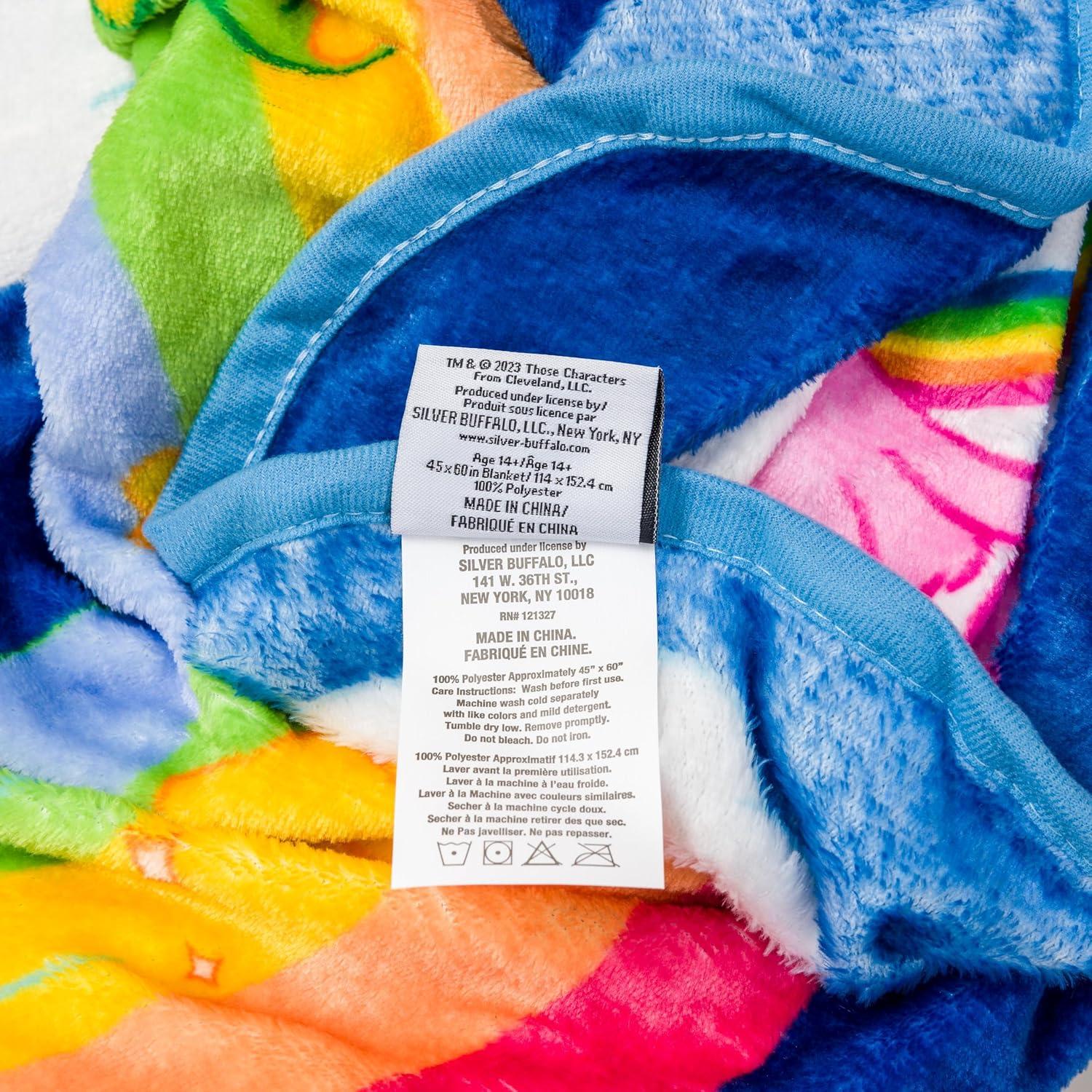 Manta de Felpa Silver Buffalo Care Bears 114x152 cm Suave